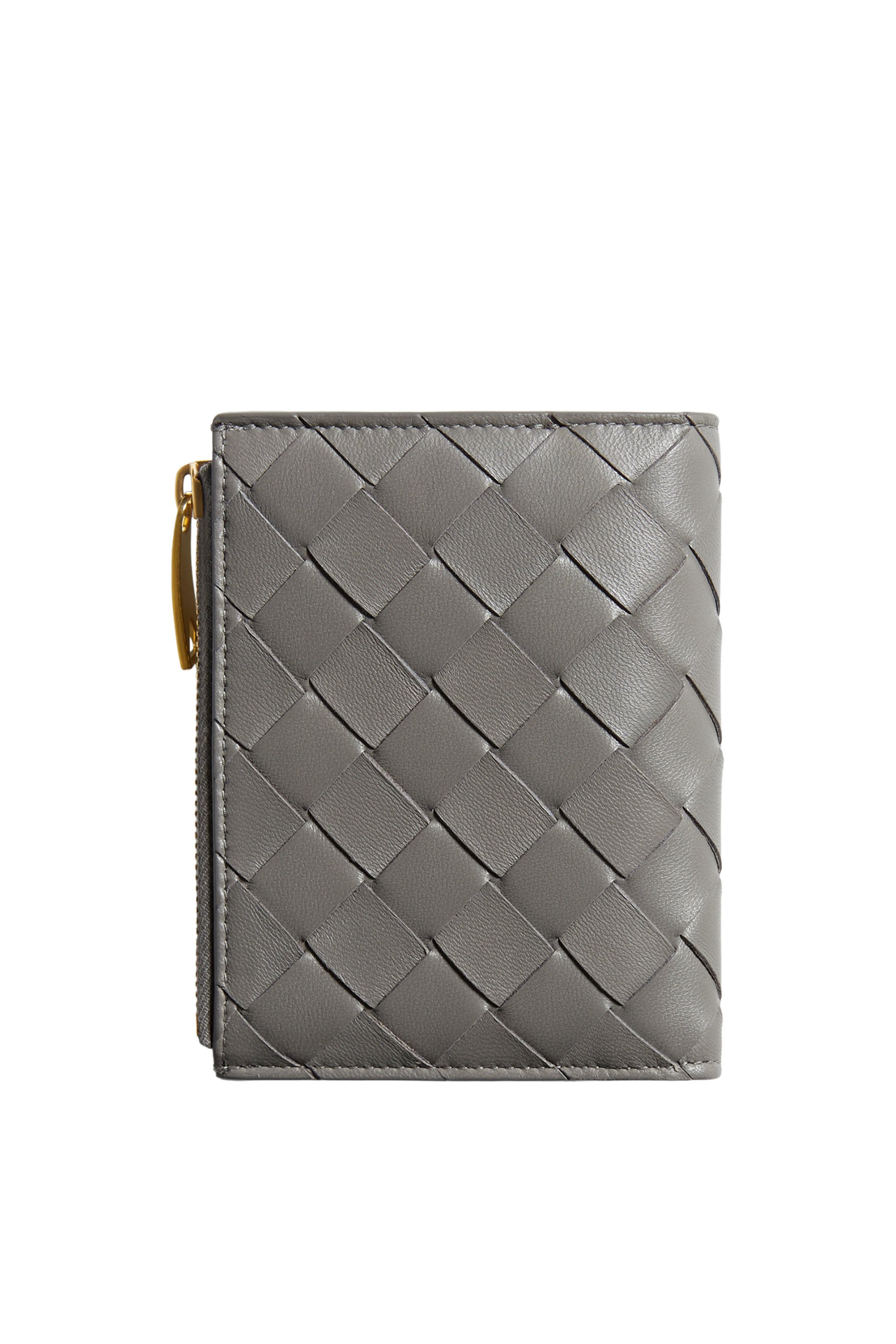 محفظة ثنائية الطيّ صغيرة بتصميم مجدول