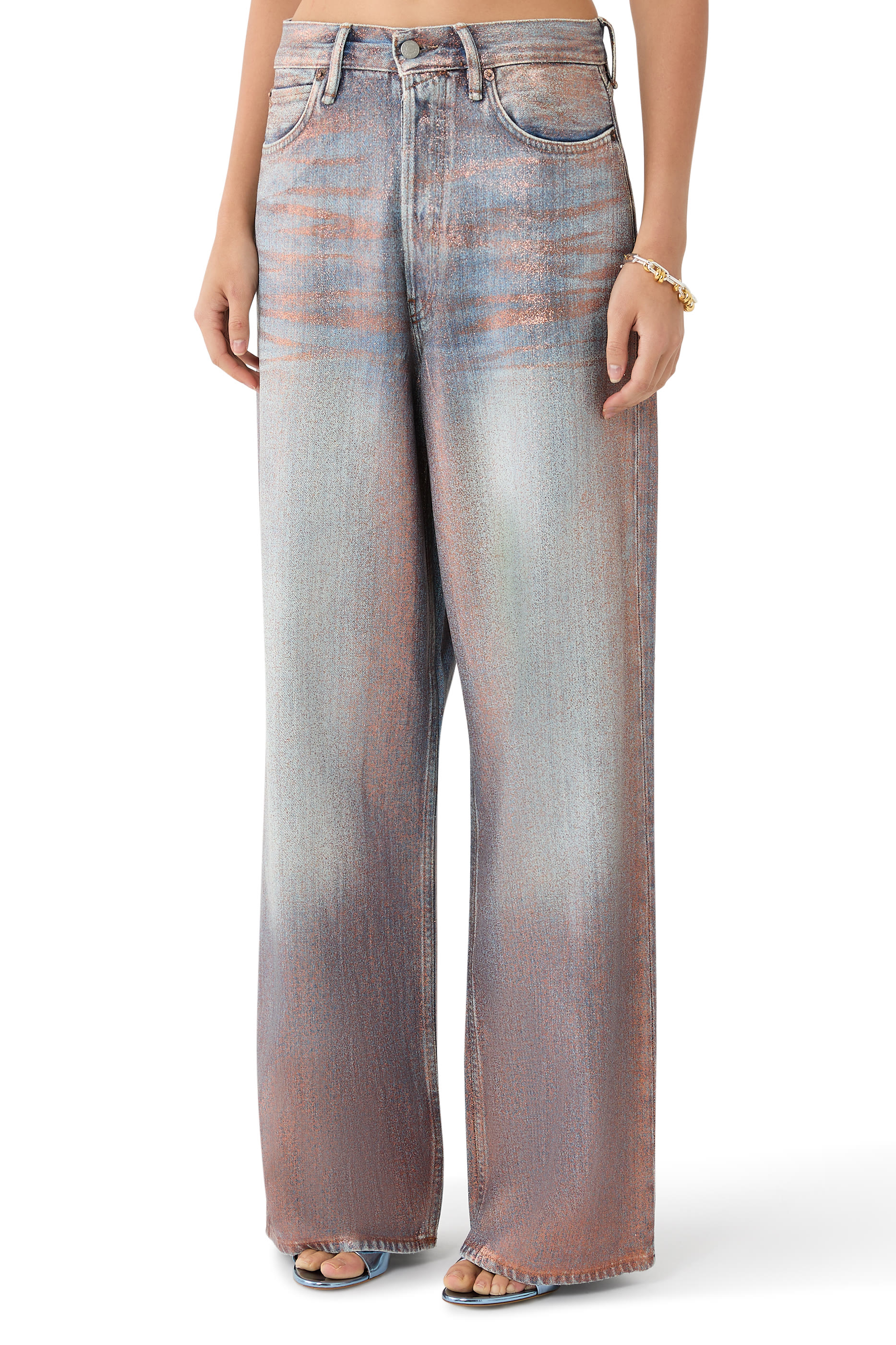 بنطال جينز _ 1981 بقصة فضفاضة مزين بغليتر