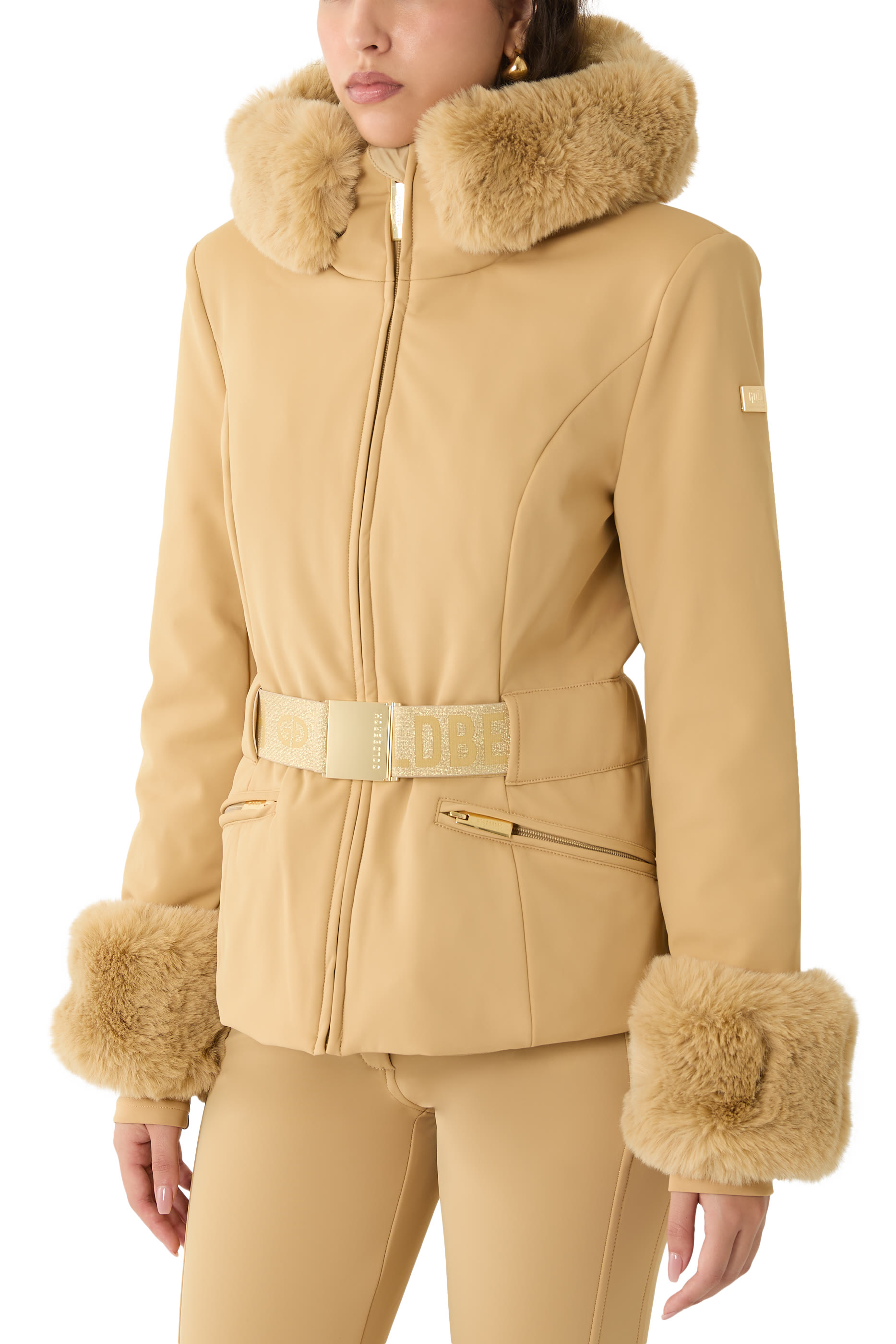 جاكيت تزلج بريزيوسو بحواف من فرو صناعي