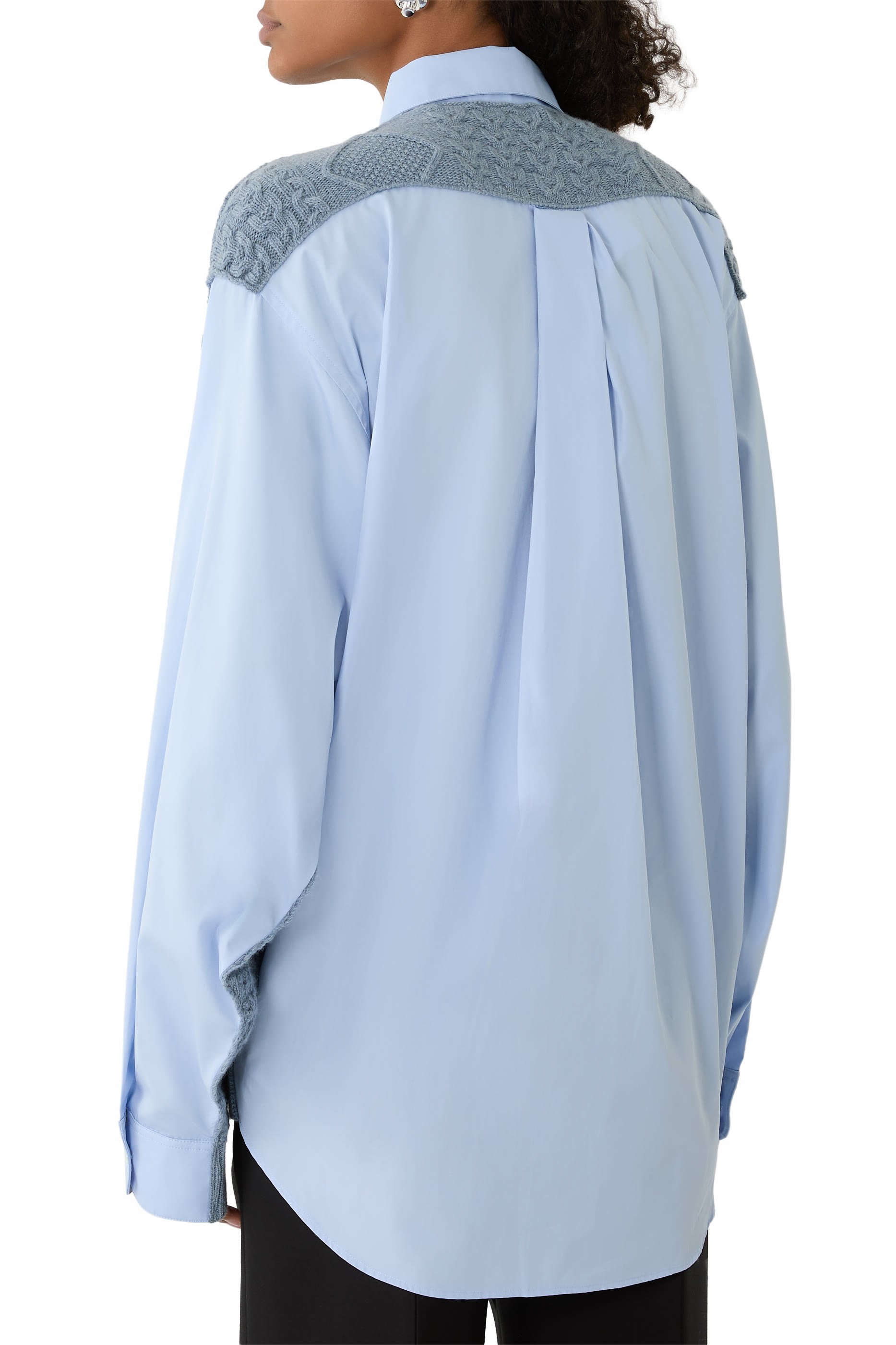 كارديجان منسوج بنمط قميص خامات متنوعة