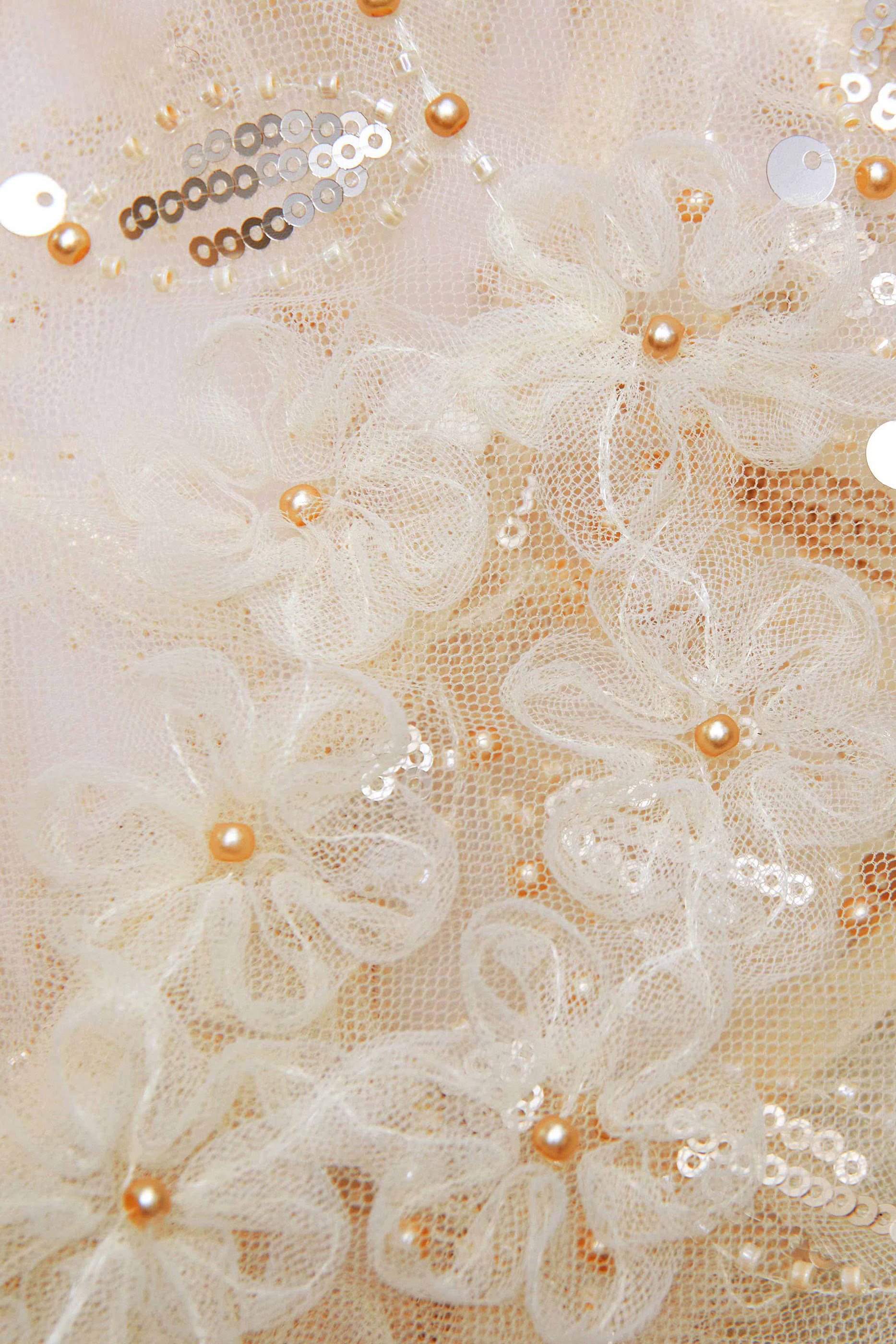 كاب مطرز بالترتر تول للأطفال