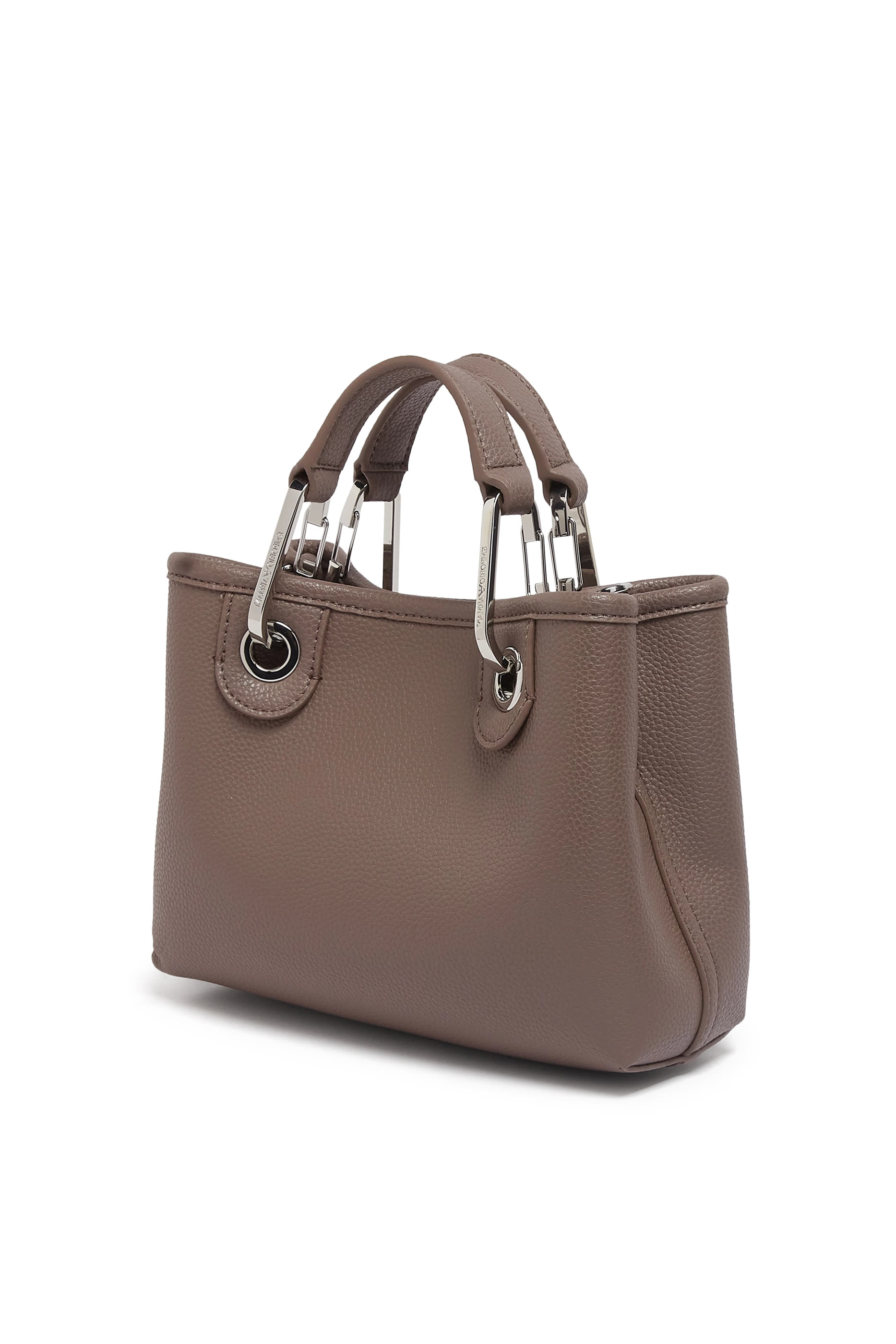 حقيبة يد صغيرة بنقشة شعار الماركة