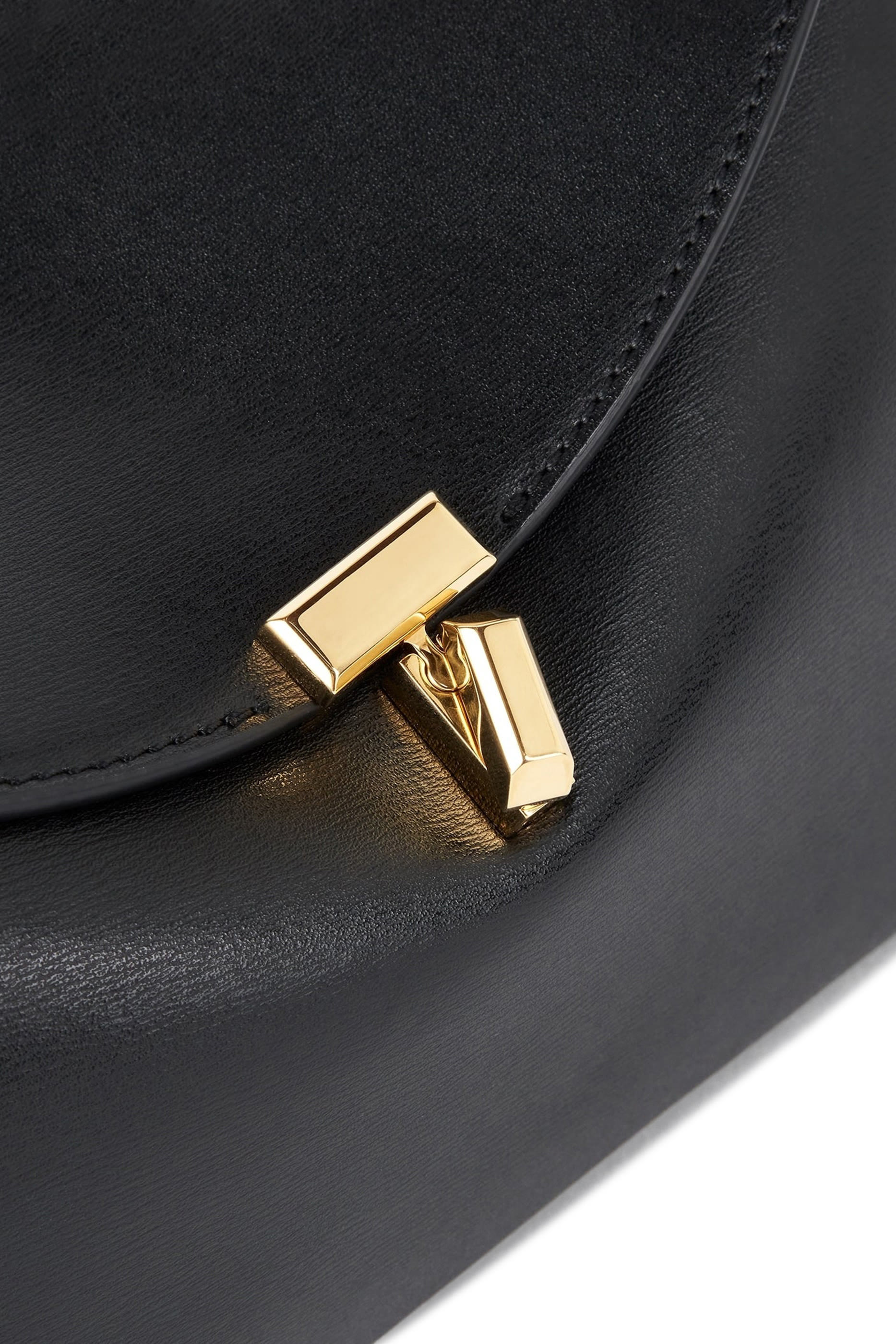 T-Lock Leather Clutch Bag