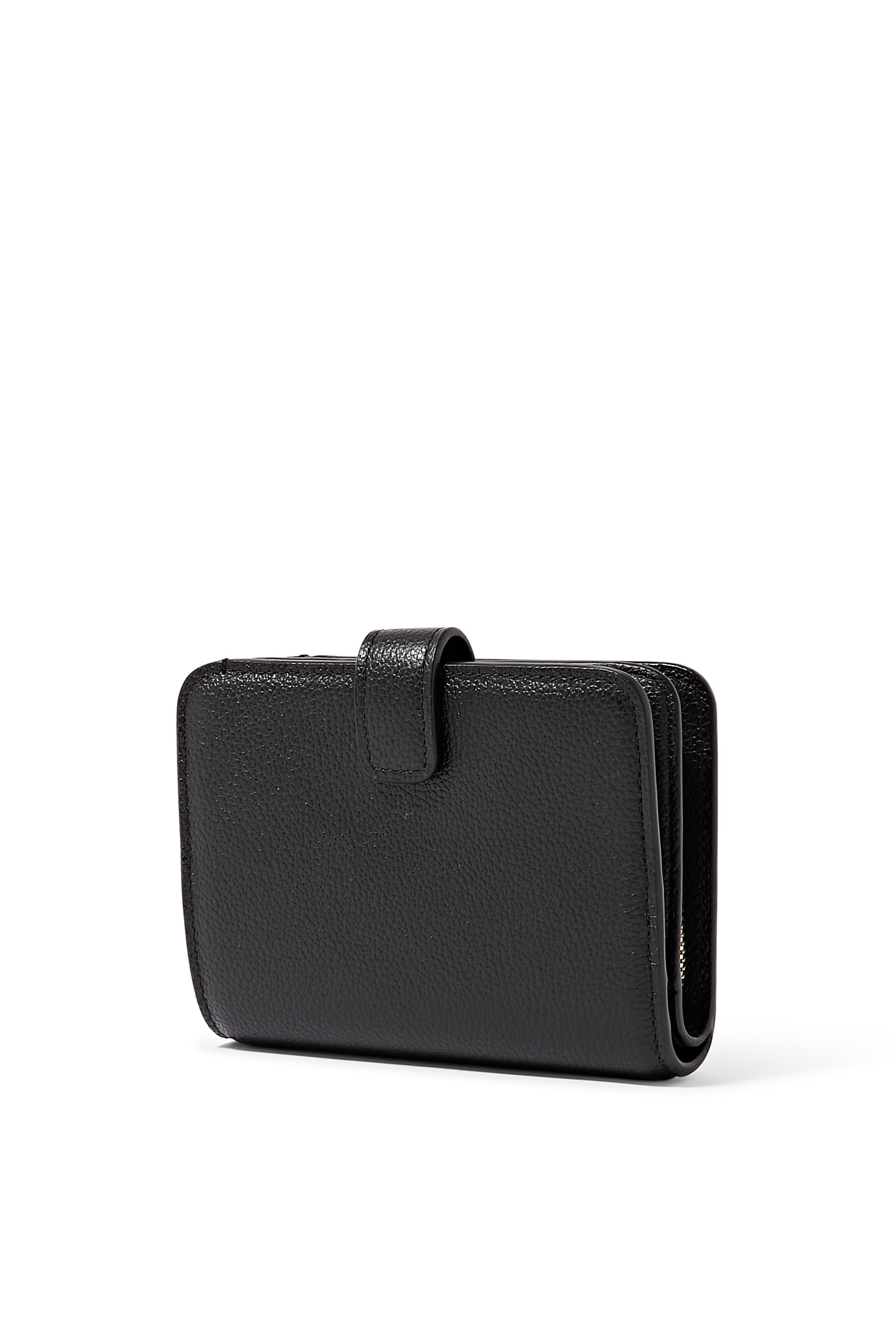 حقيبة صغيرة مزينة بشعار الماركة جلد بارز الملمس