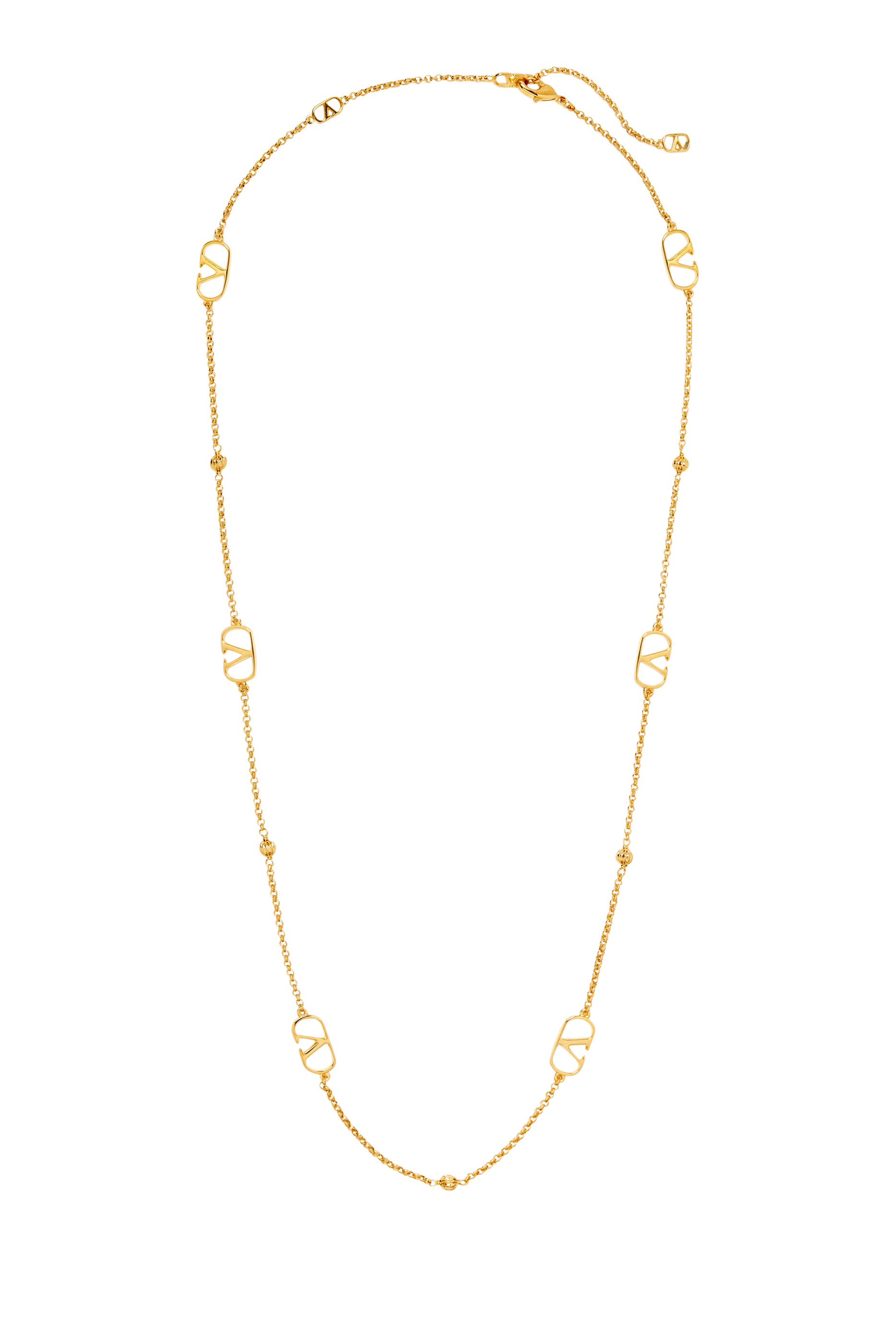 قلادة بحلي بتصميم شعار الماركة معدن