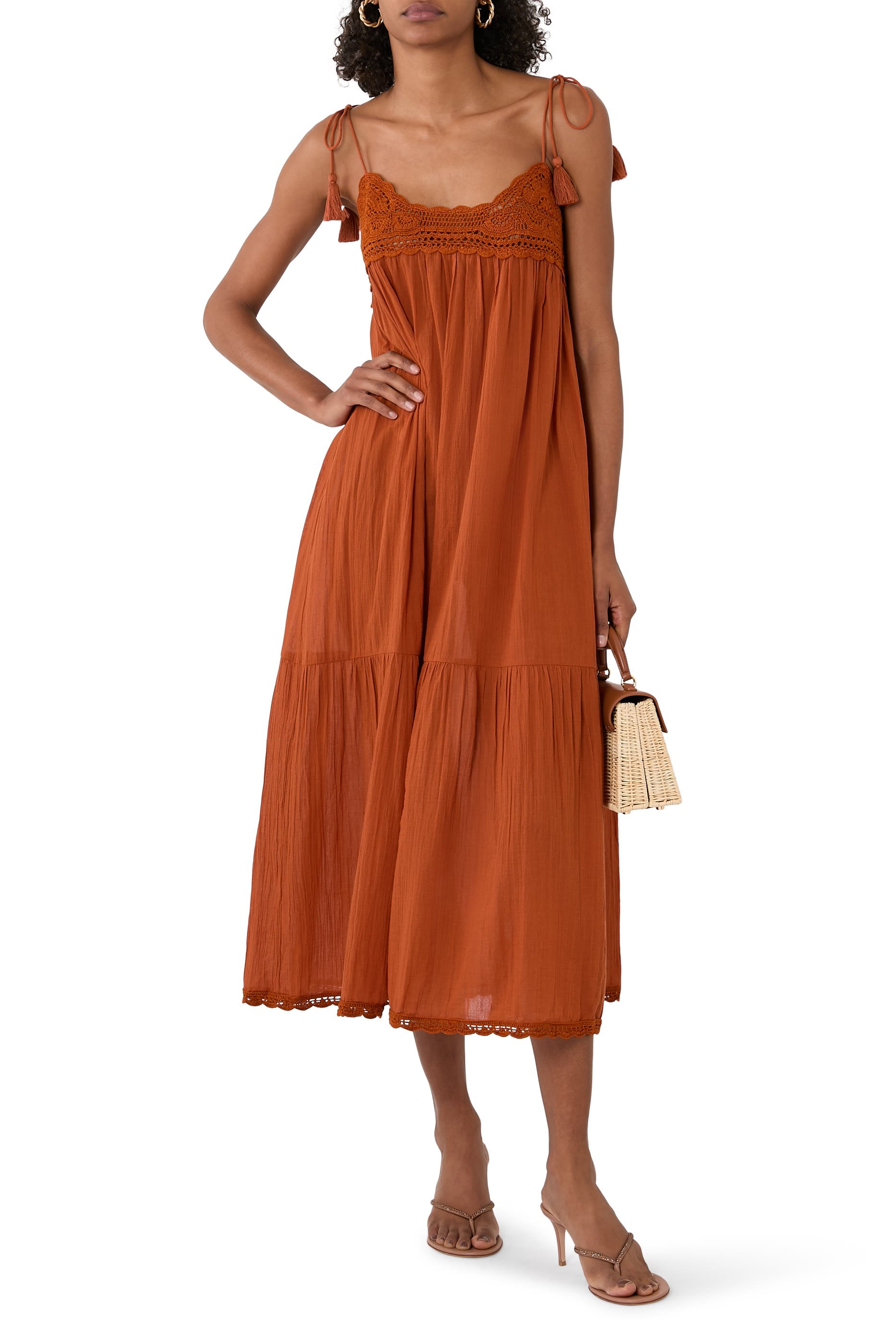  Linnea Coverup Dress with Crochet Detail