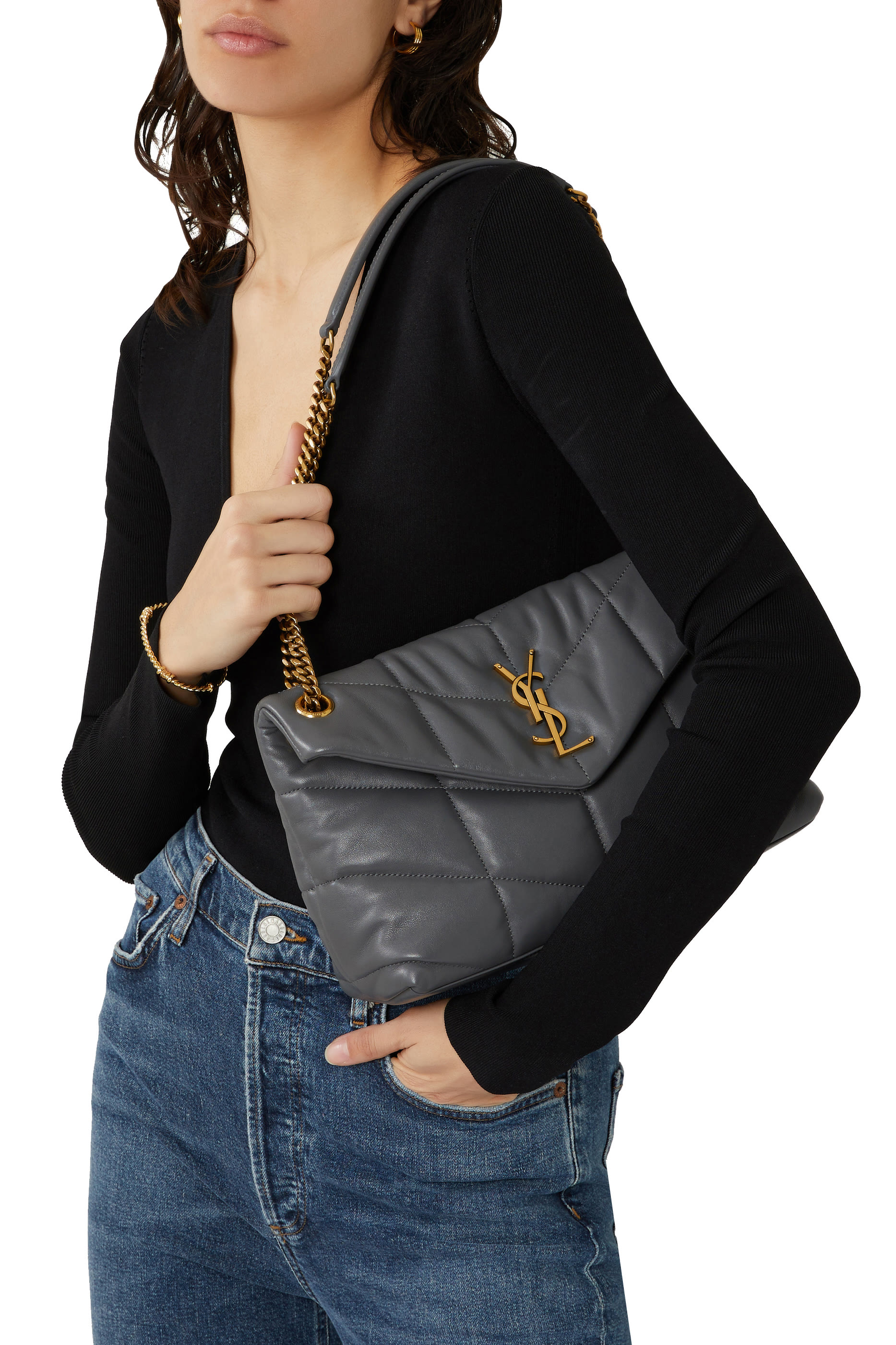 حقيبة بافر صغيرة بسلسلة