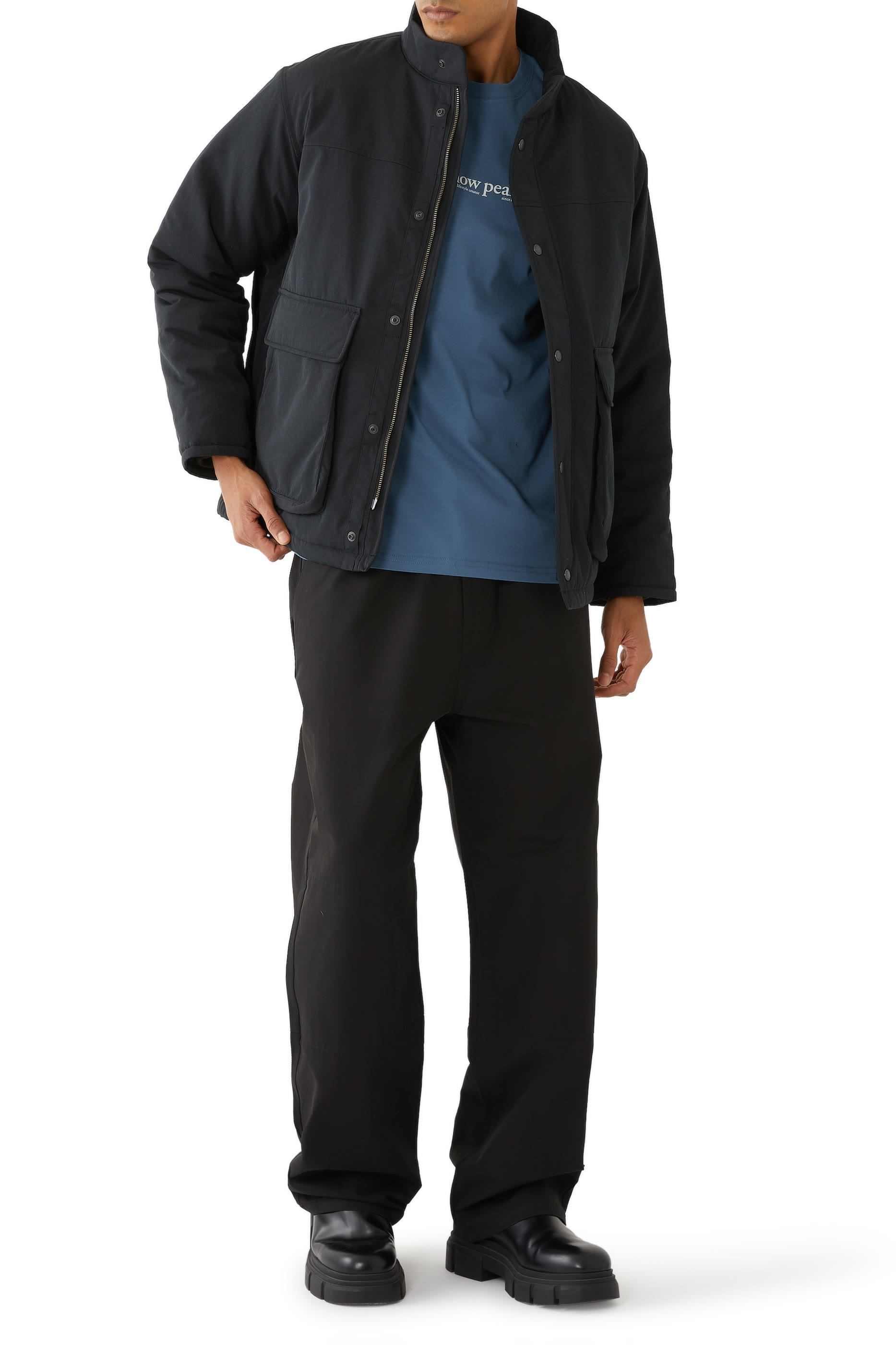 تيشيرت بشعار الماركة قطن ناعم