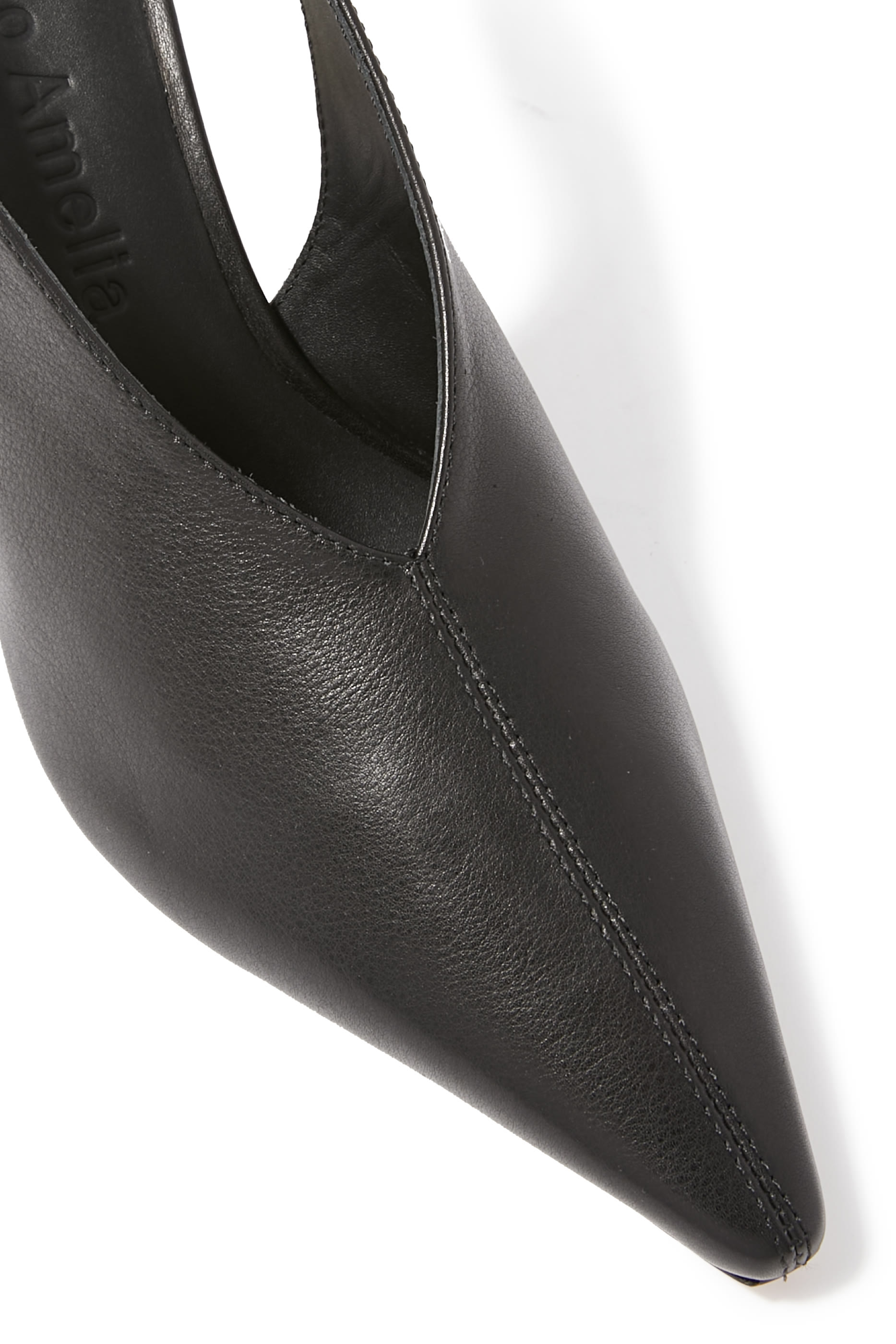 حذاء كلاسيكي تورو مفتوح من الخلف بكعب عريض بطول 90 مم