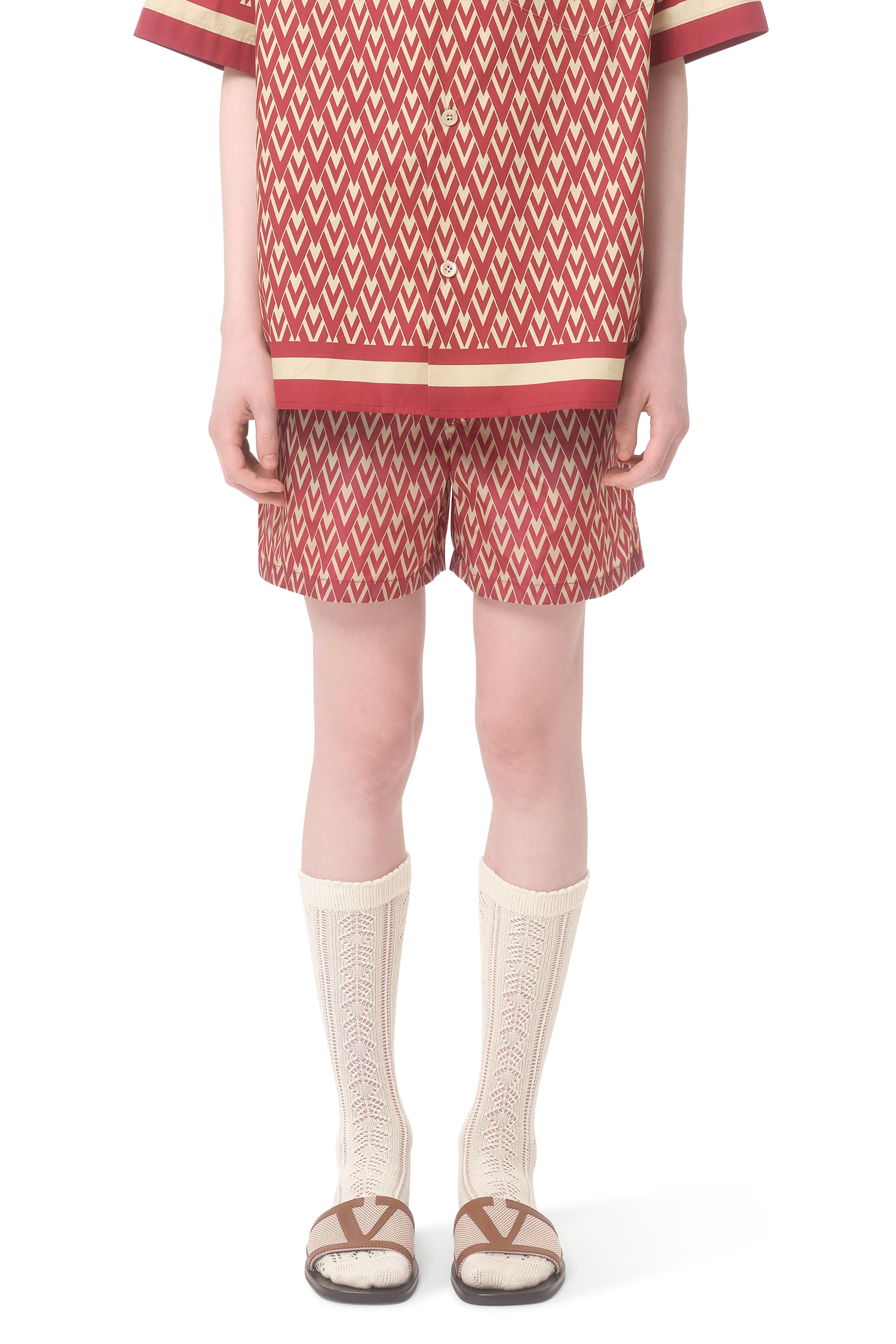 Toute La V Print Shorts