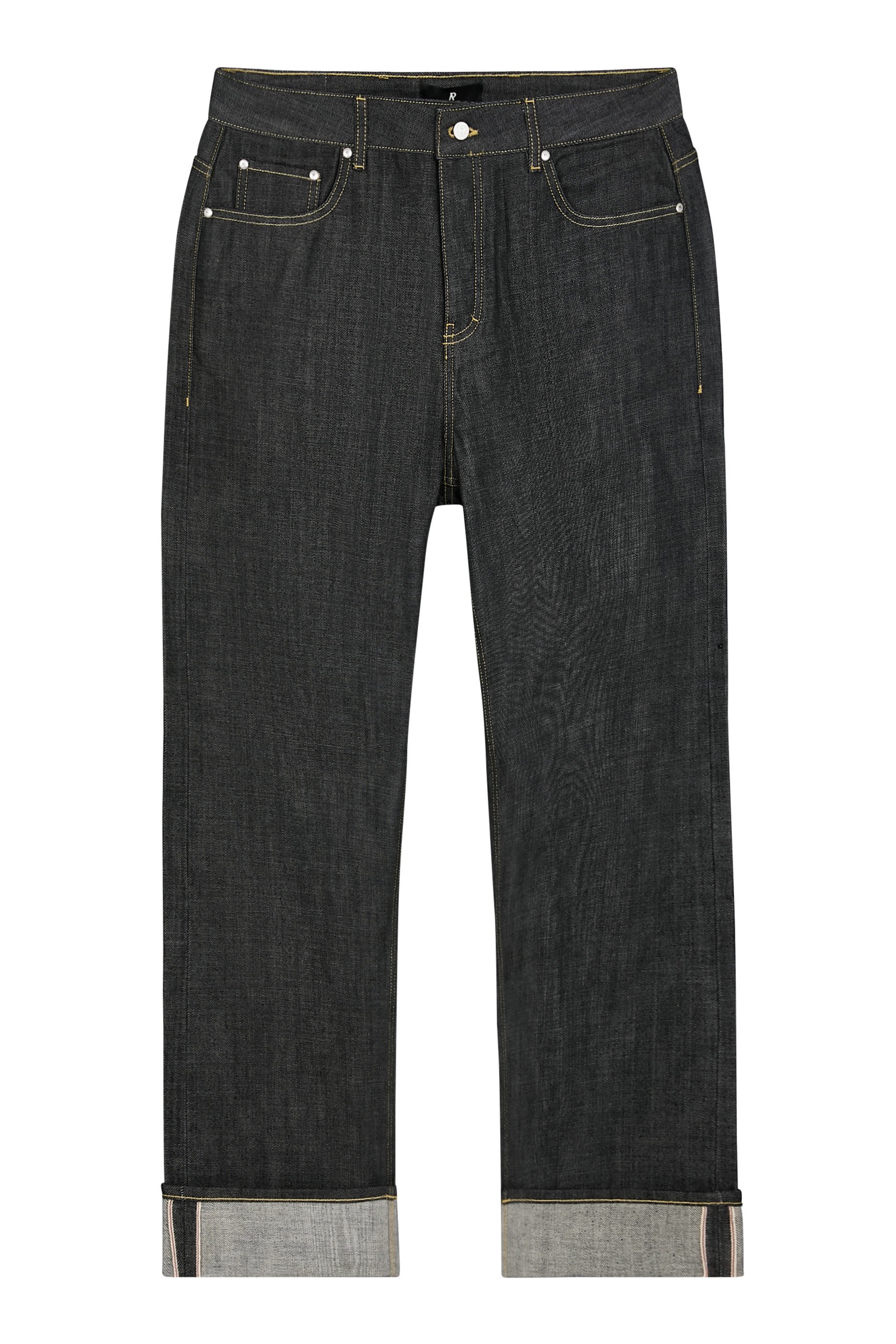 بنطال جينز دنيم بحافة منسوجة