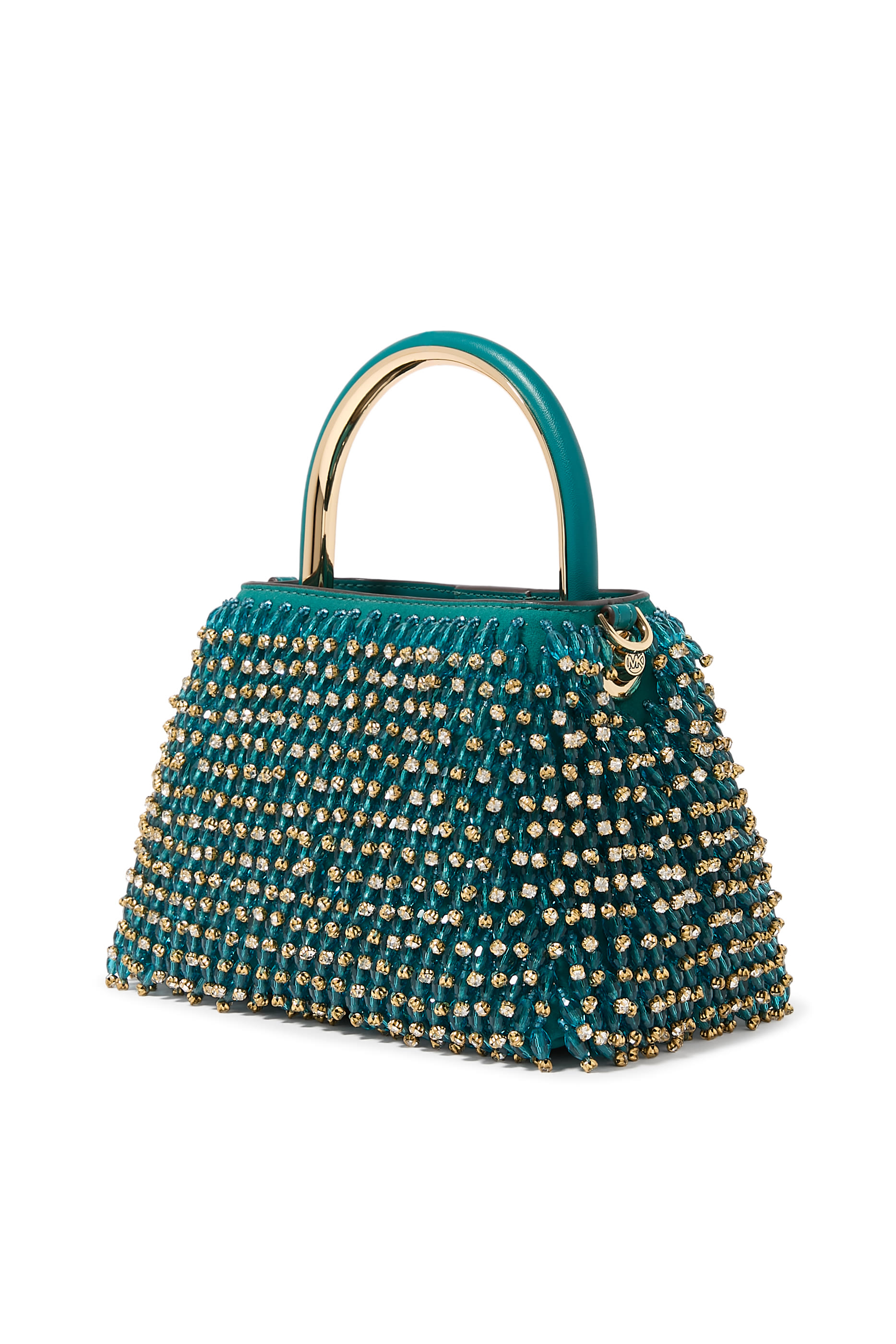 حقيبة كتف روزي صغيرة جدا مرصعة بأحجار شمواه بإصدار محدود 