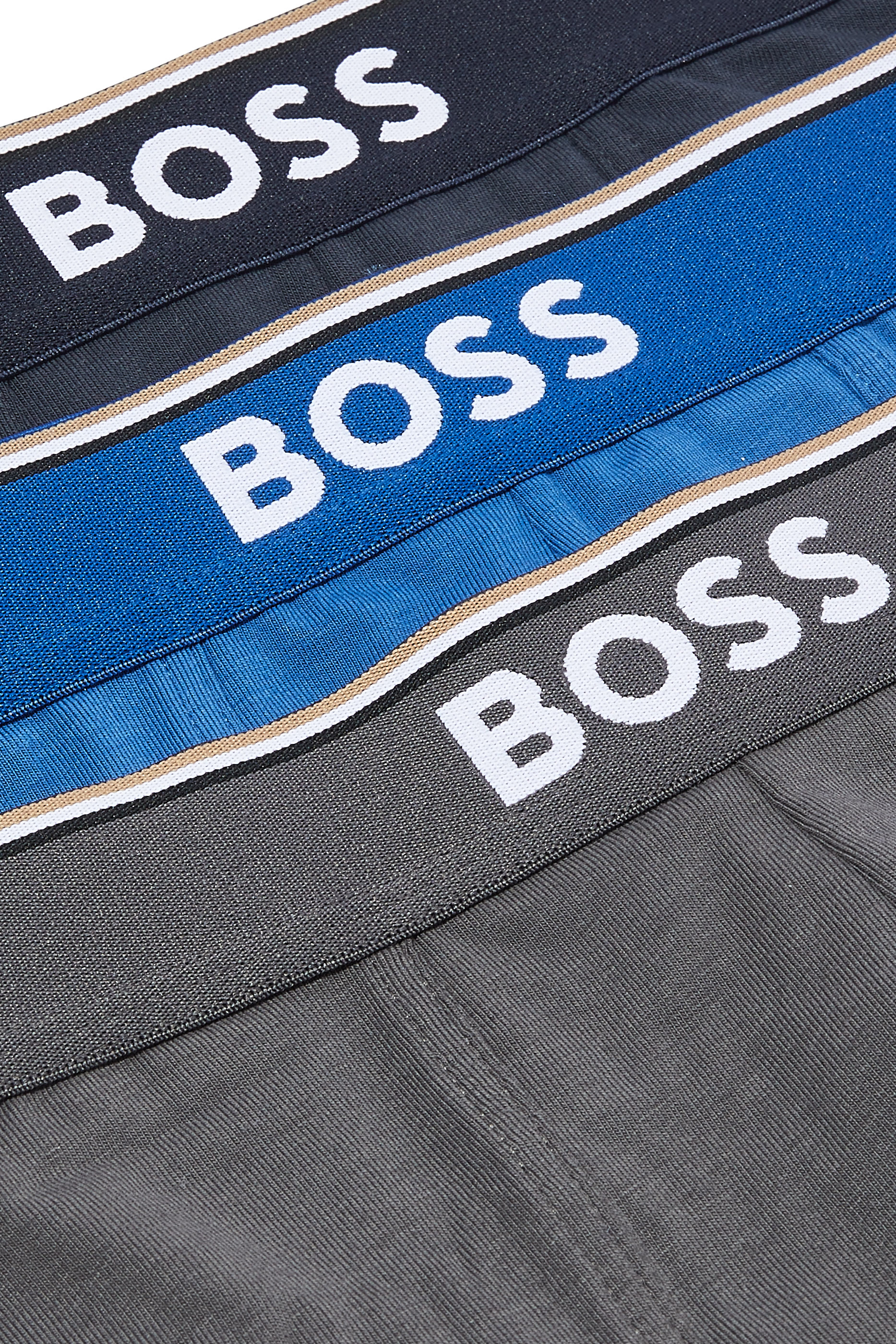 طقم بوكسر بشعار الماركة قطن، 3 قطع