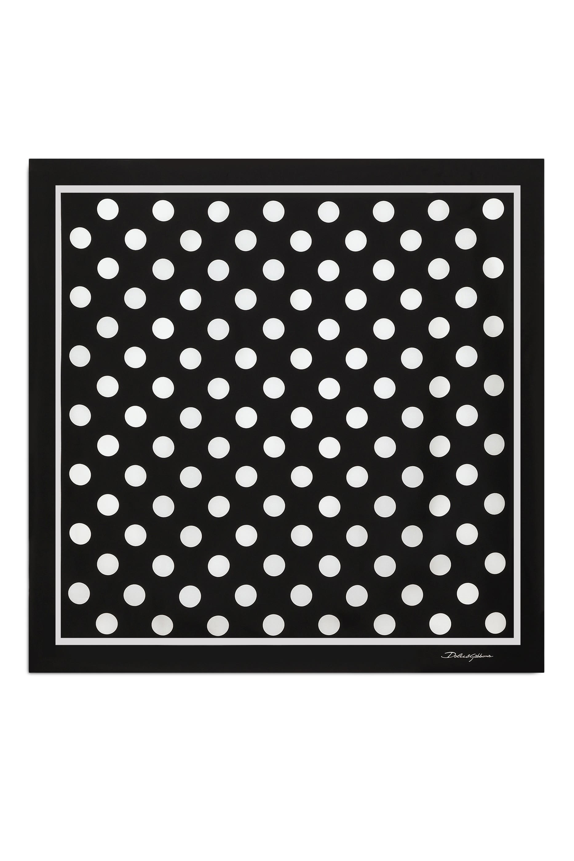 وشاح بطبعات منقطة حرير تويل