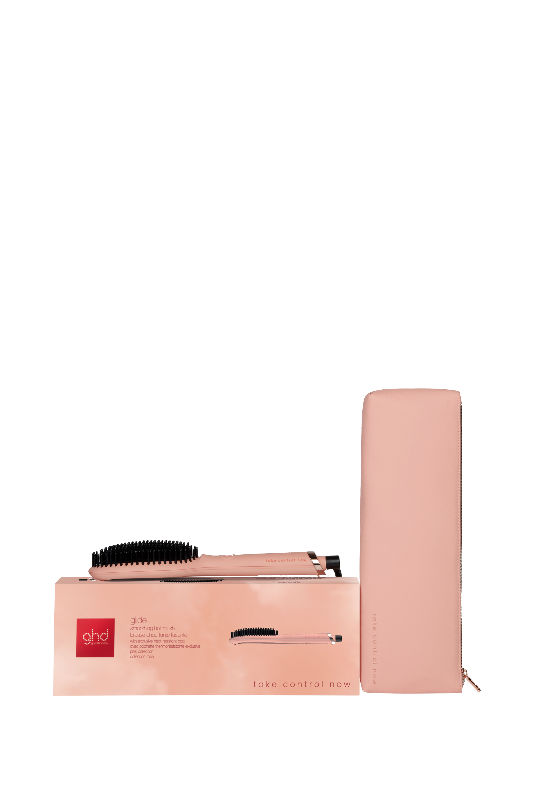 فرشاة فرد الشعر غلايد من التشكيلة الوردية