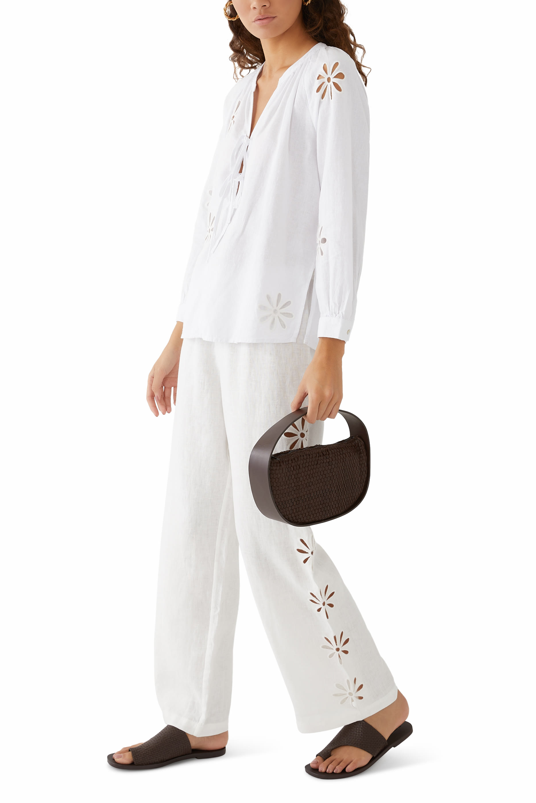 حذاء خفيف بتصميم مجدول غير متماثل جلد