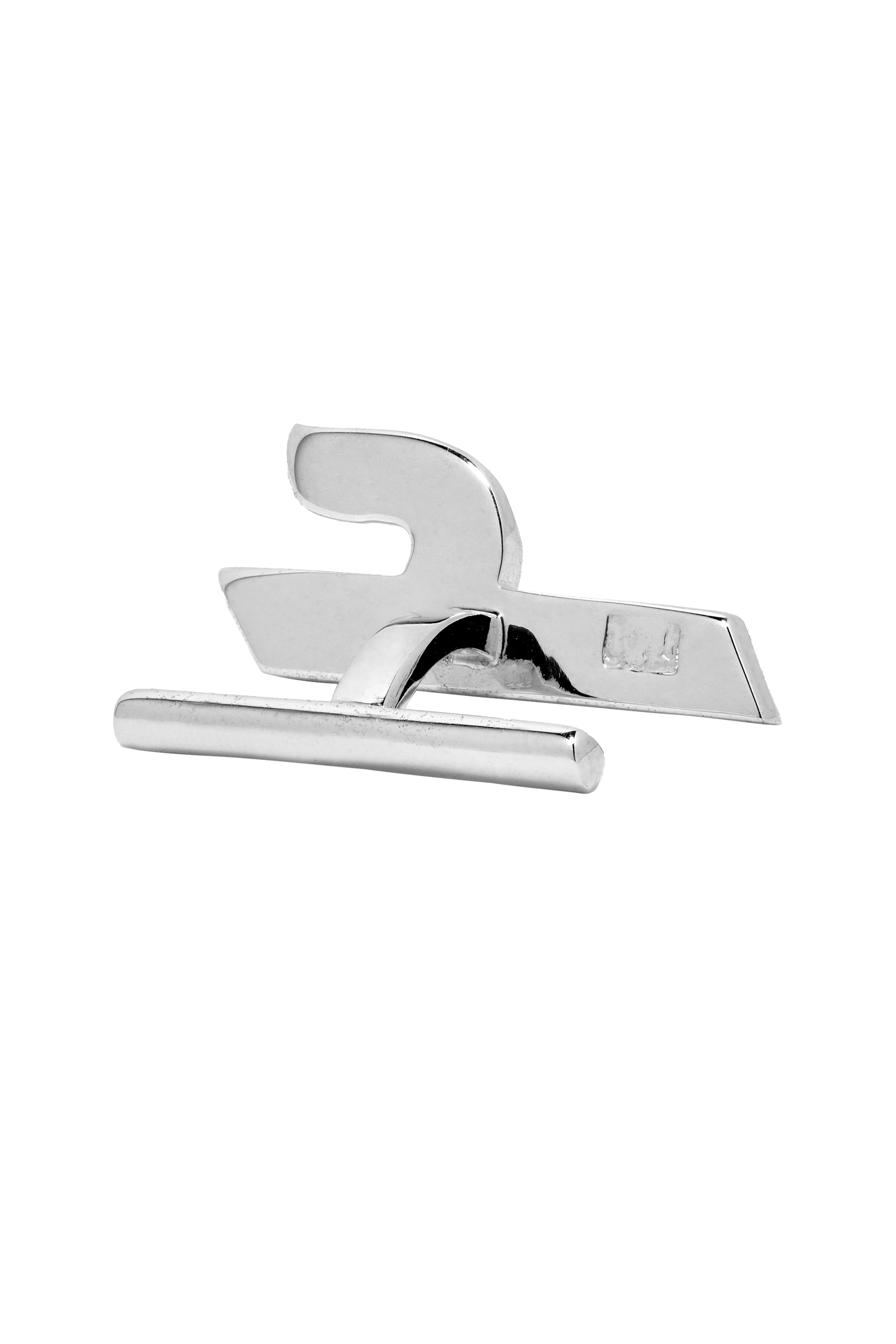 أزرار أكمام بتصميم حرف عين بالعربية، فضة استرلينية