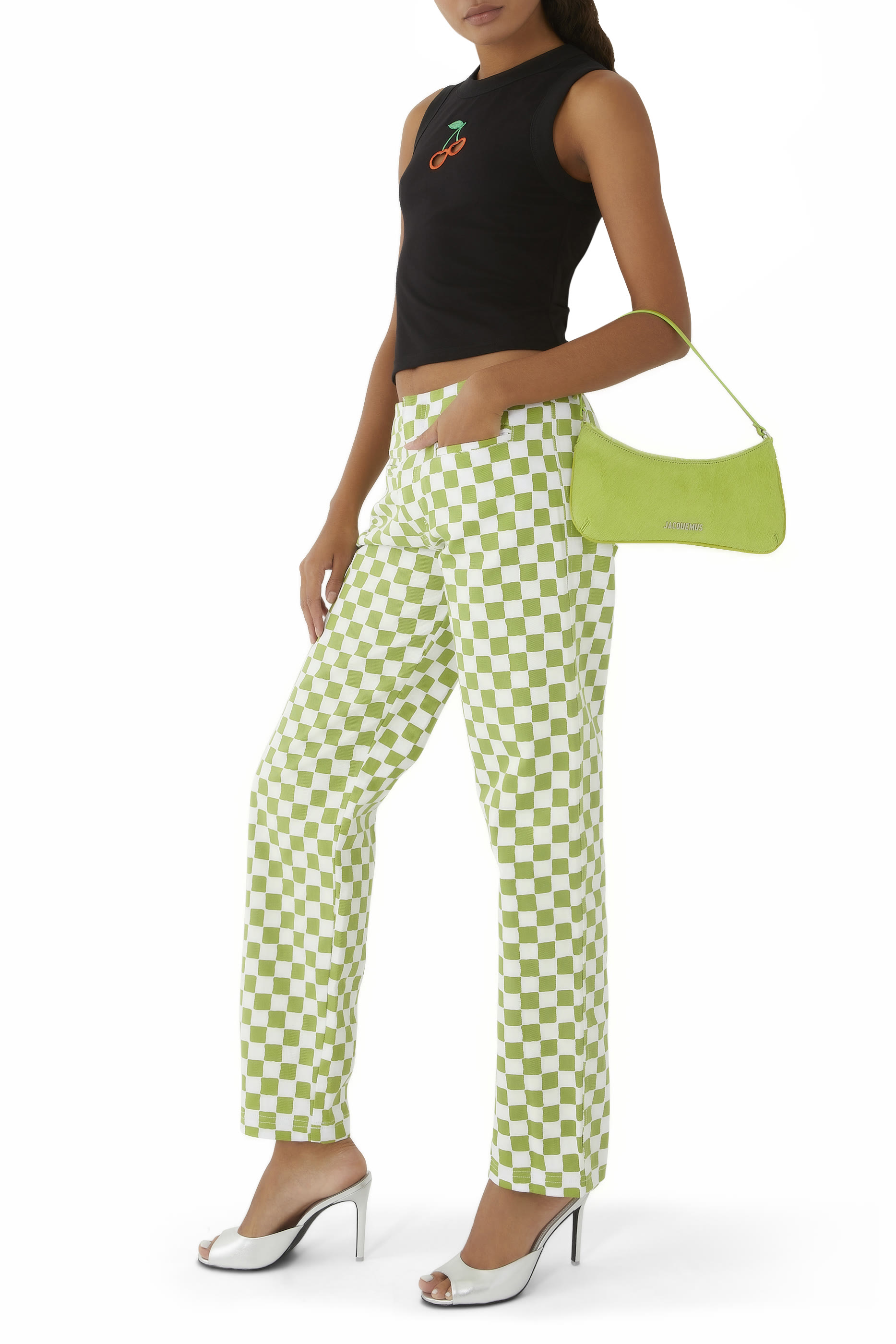 بلوزة شيري بومب بلا اكمام بتطريز كرز