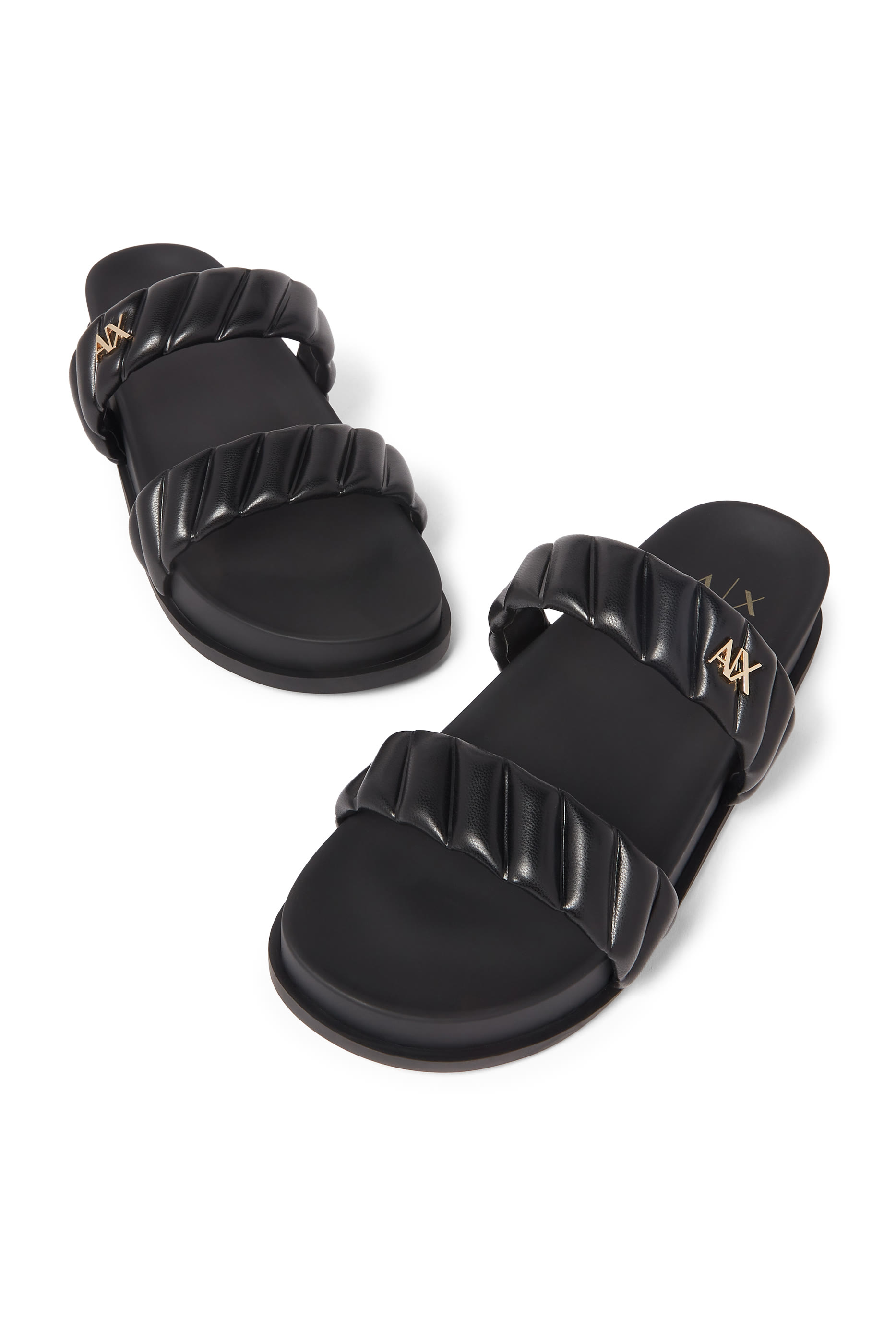 AX Logo Flat Sandals