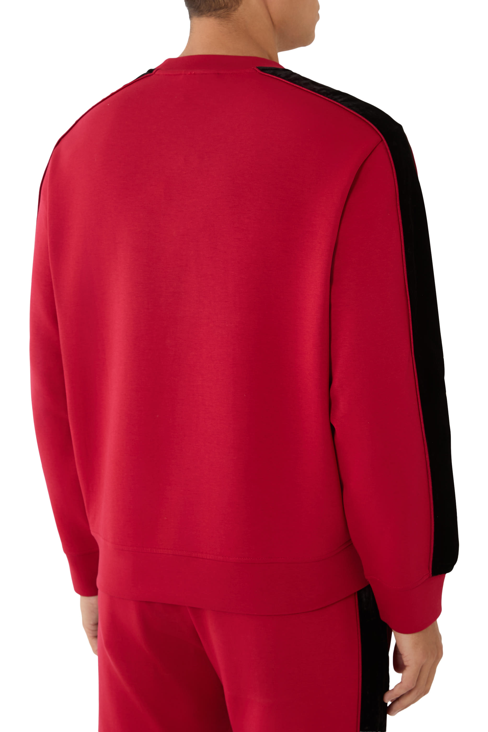 سويت شيرت بتطريز شعار الماركة كبير جيرسيه مزدوج للسنة الجديدة