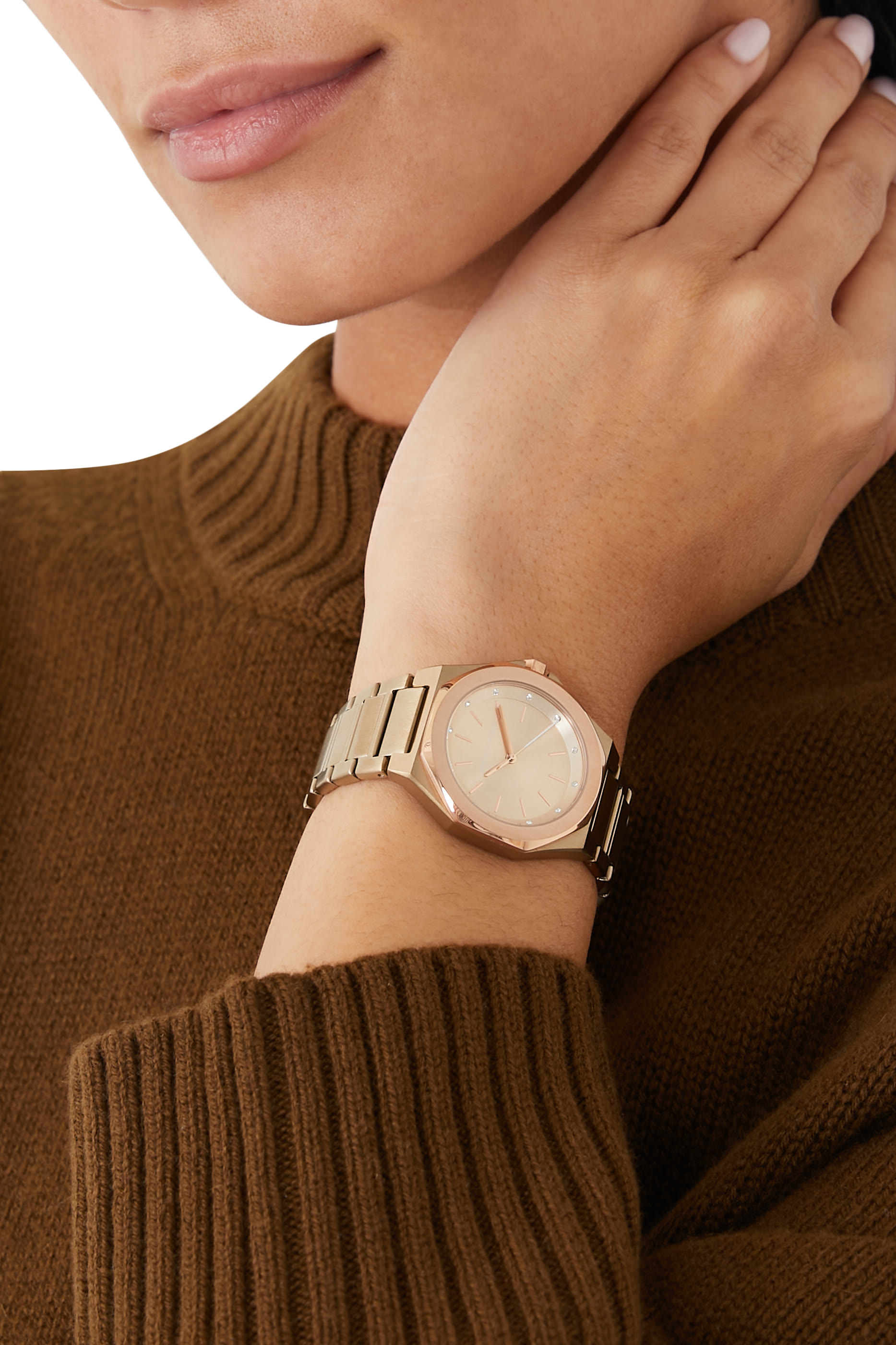 ساعة ستانليس ستيل بثلاث عقارب