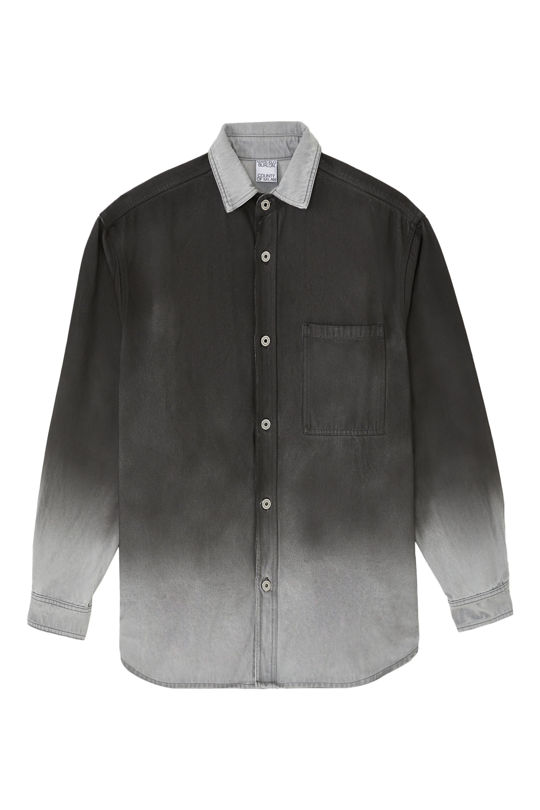 قميص بنمط جاكيت دنيم بلون متدرج