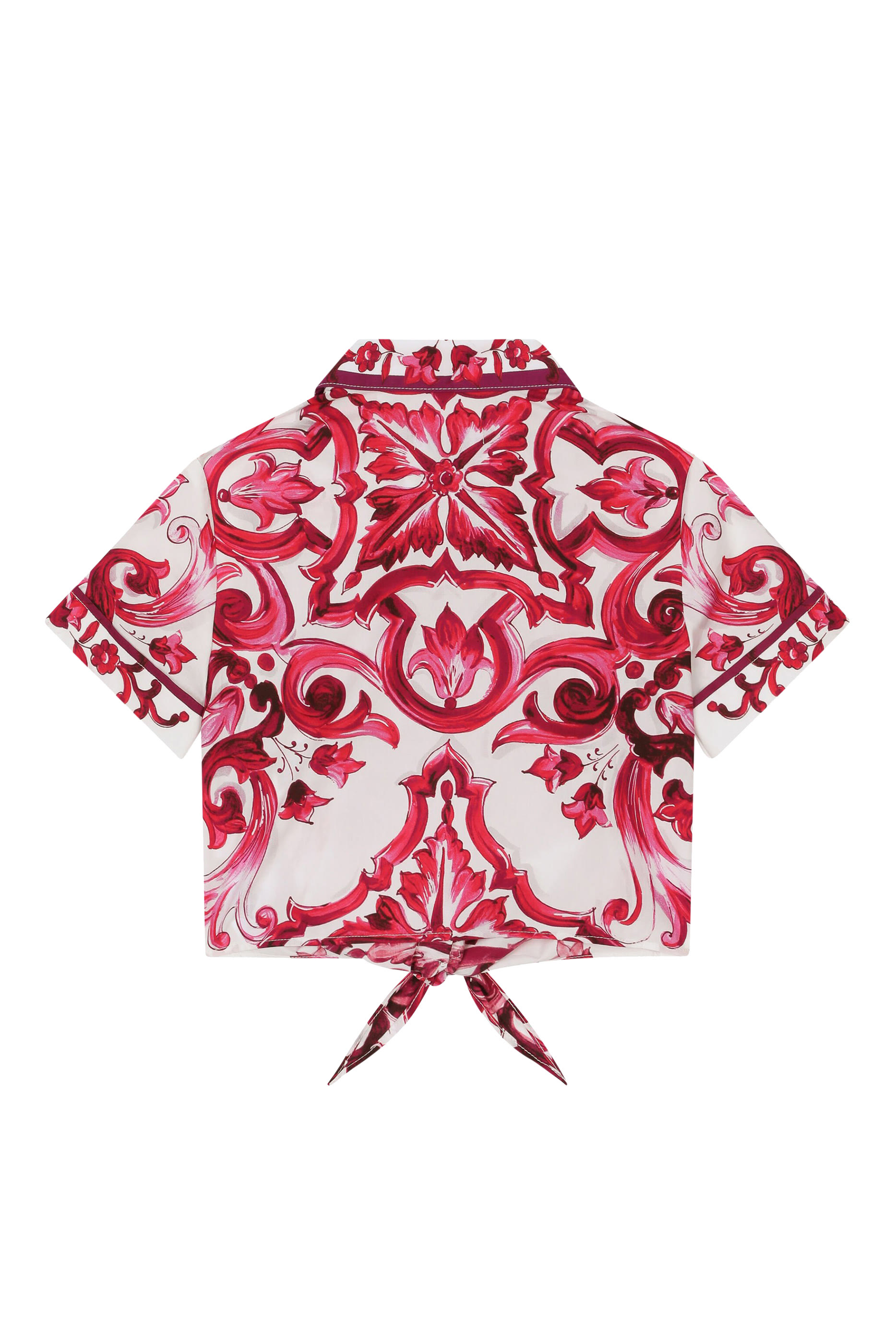 قميص بوبلين بطبعات مايولكا للأطفال