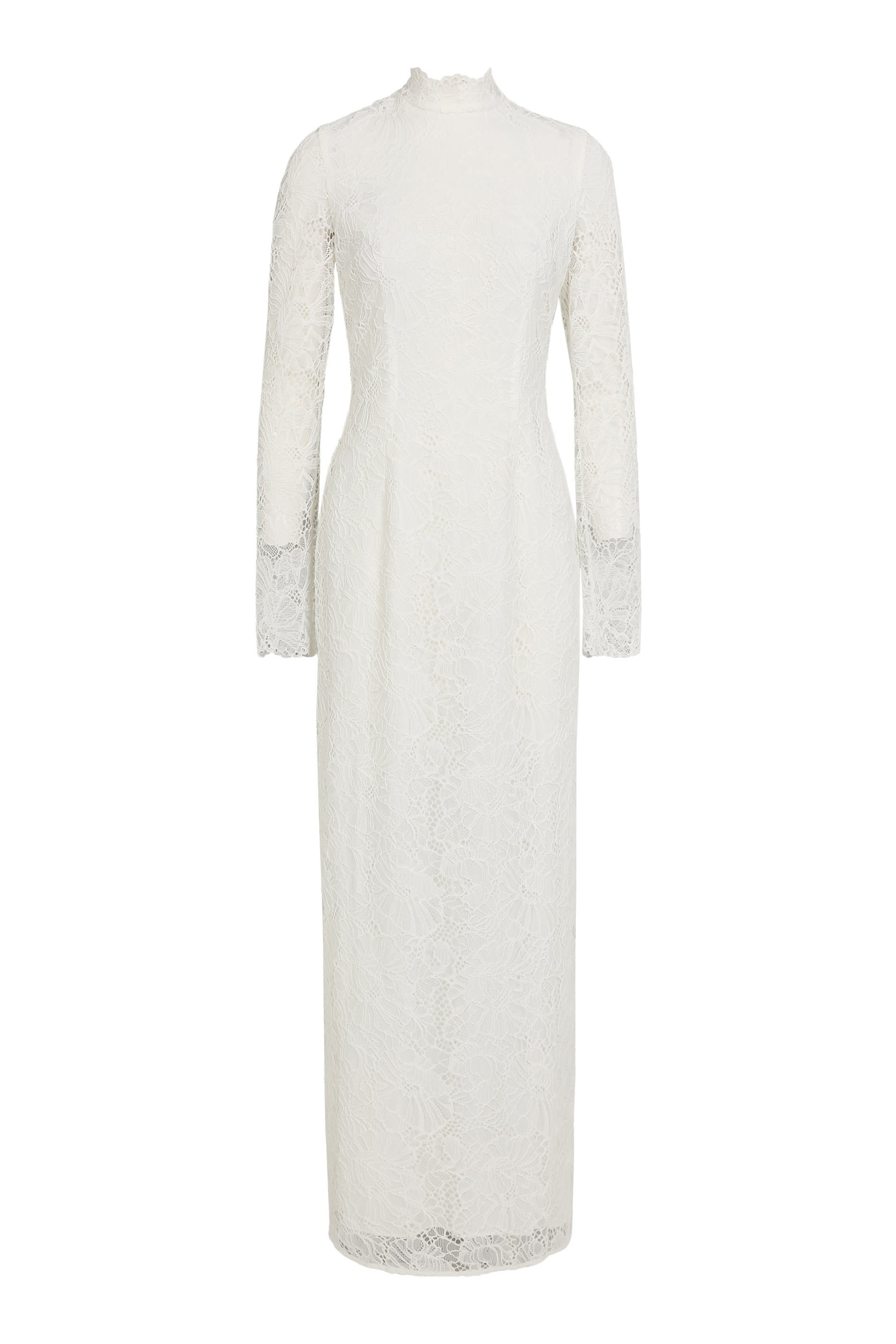 فستان طويل بظهر مفتوح دانتيل