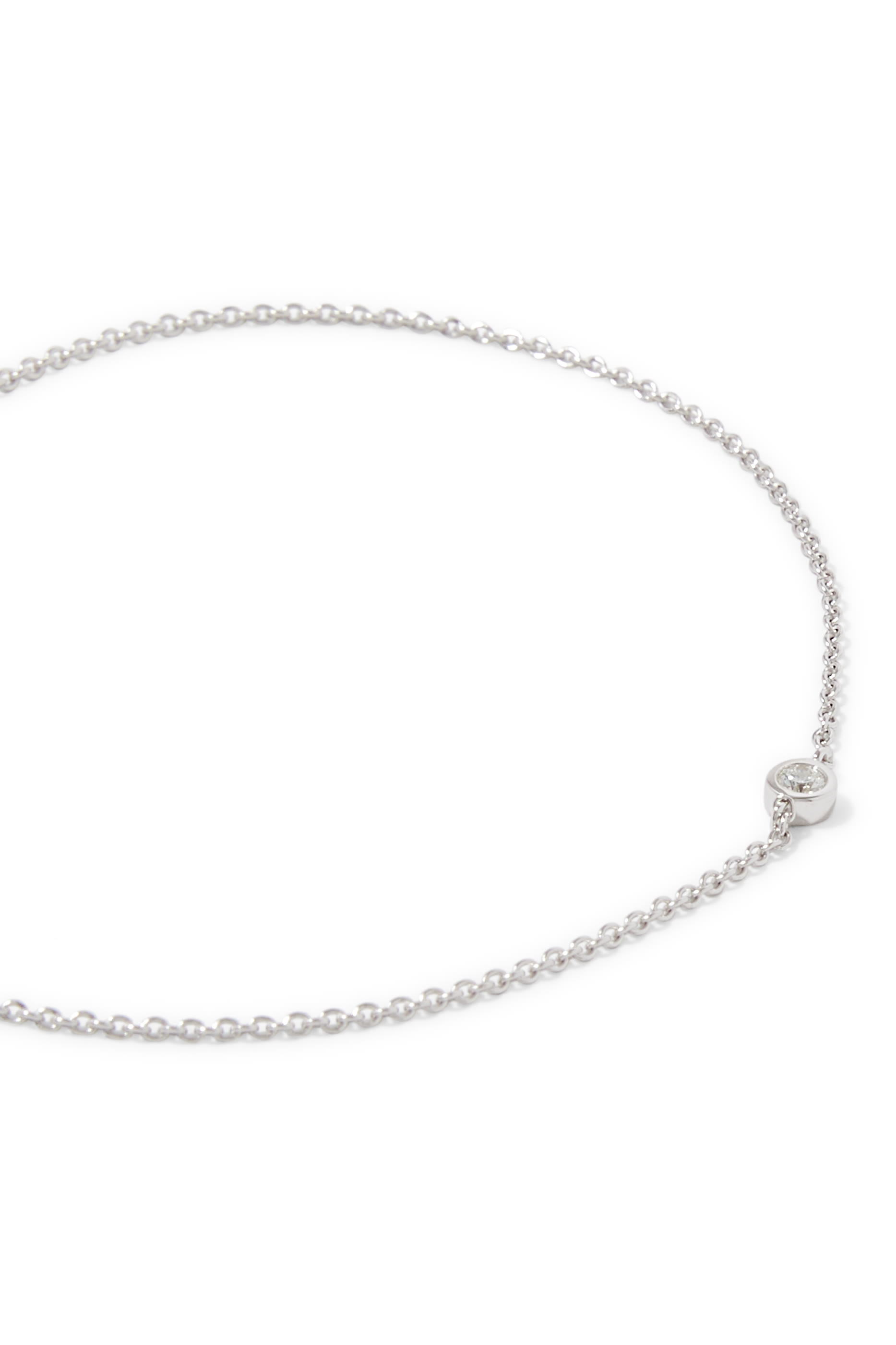 سوار فاخر مرصع بالماس سوليتير، ذهب أبيض عيار 14