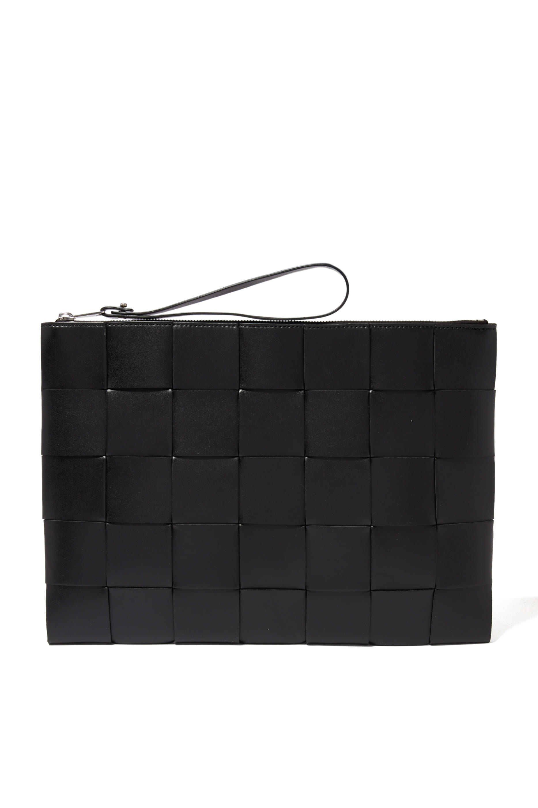 حقيبة كبيرة جلد بالتصميم المجدول