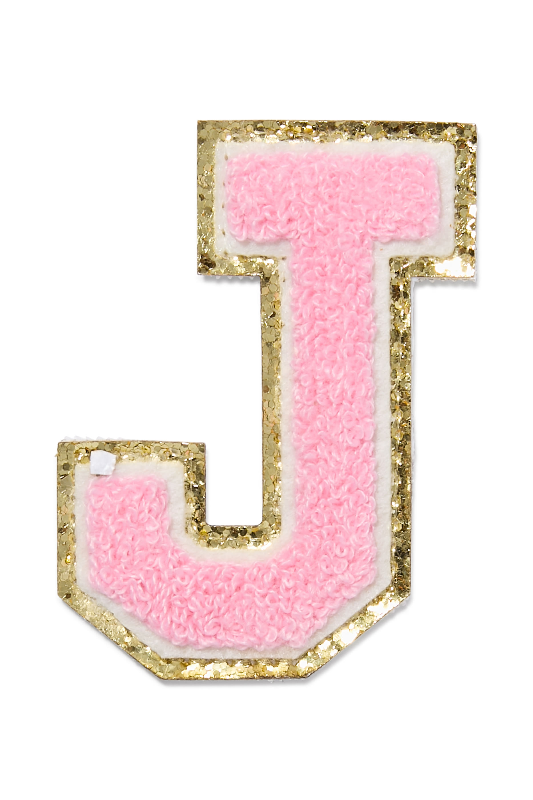 رقعة بتصميم حرف 'J' شنيل لامع للأطفال