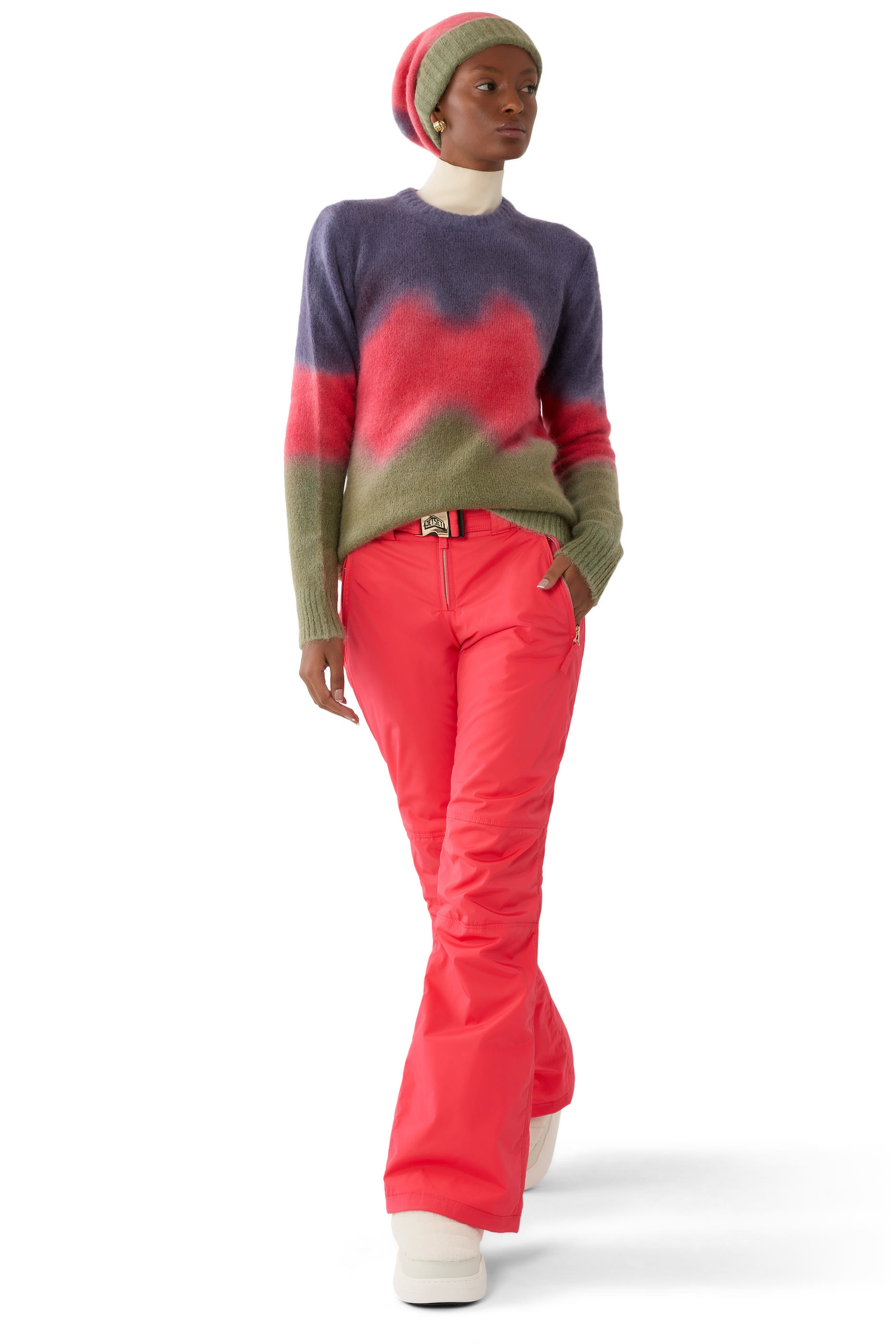 كنزة ليغاسي باوي مصبوغة بالربط والعقد صوف