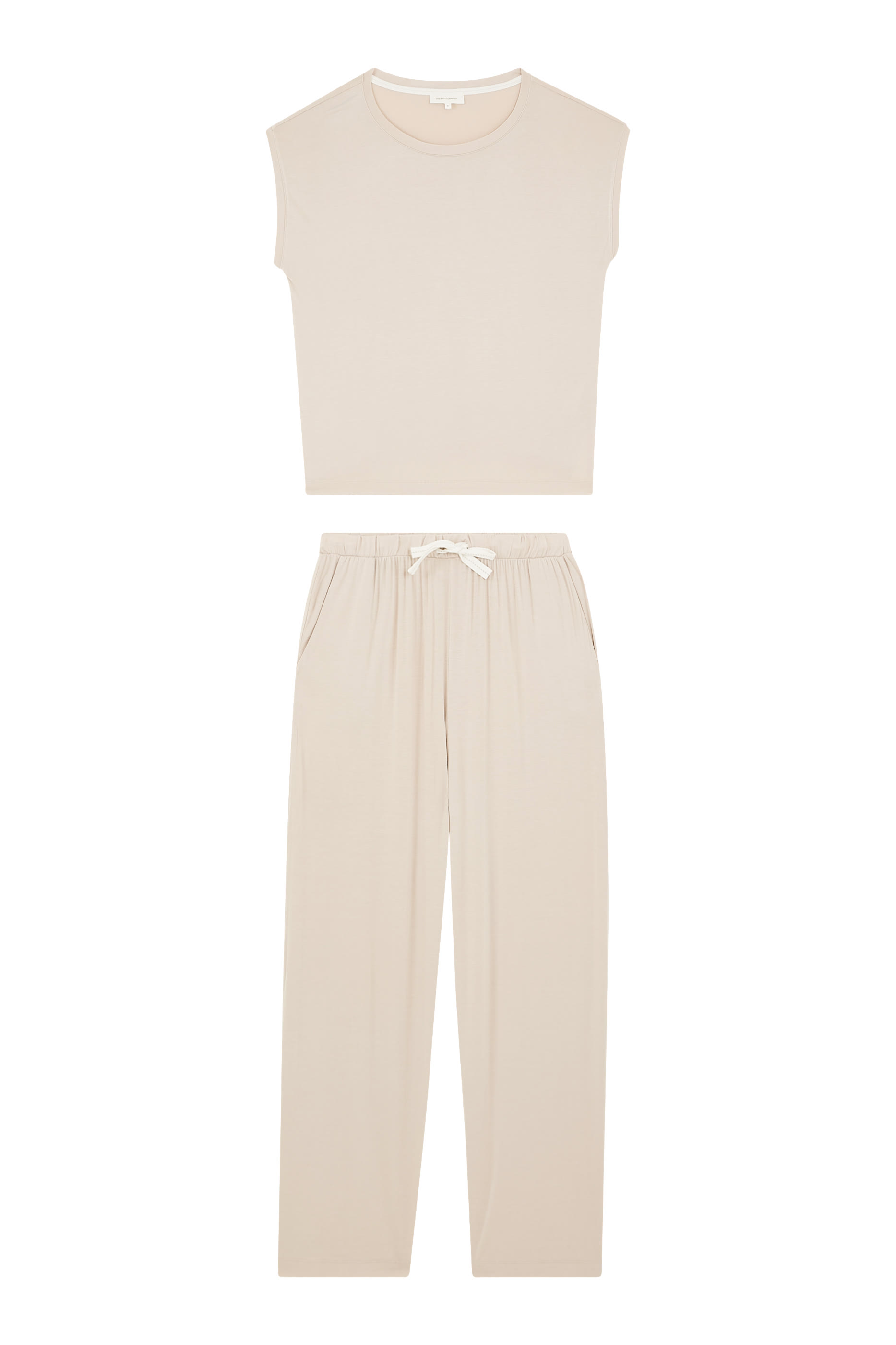 طقم بيجامة للبيت بأكمام كاب جيرسيه