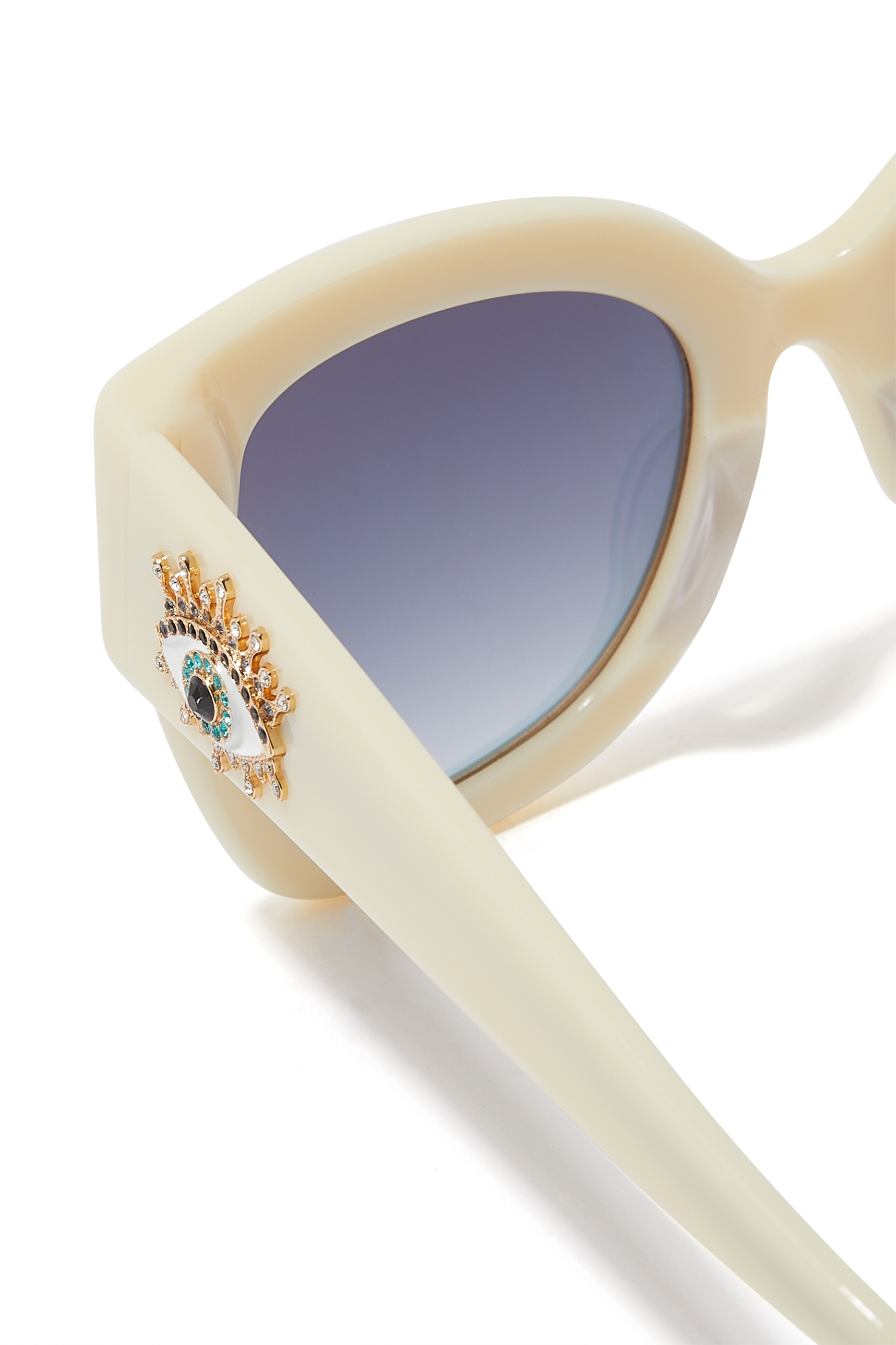 نظارة شمسية بإطار مربع بتصميم فراشة