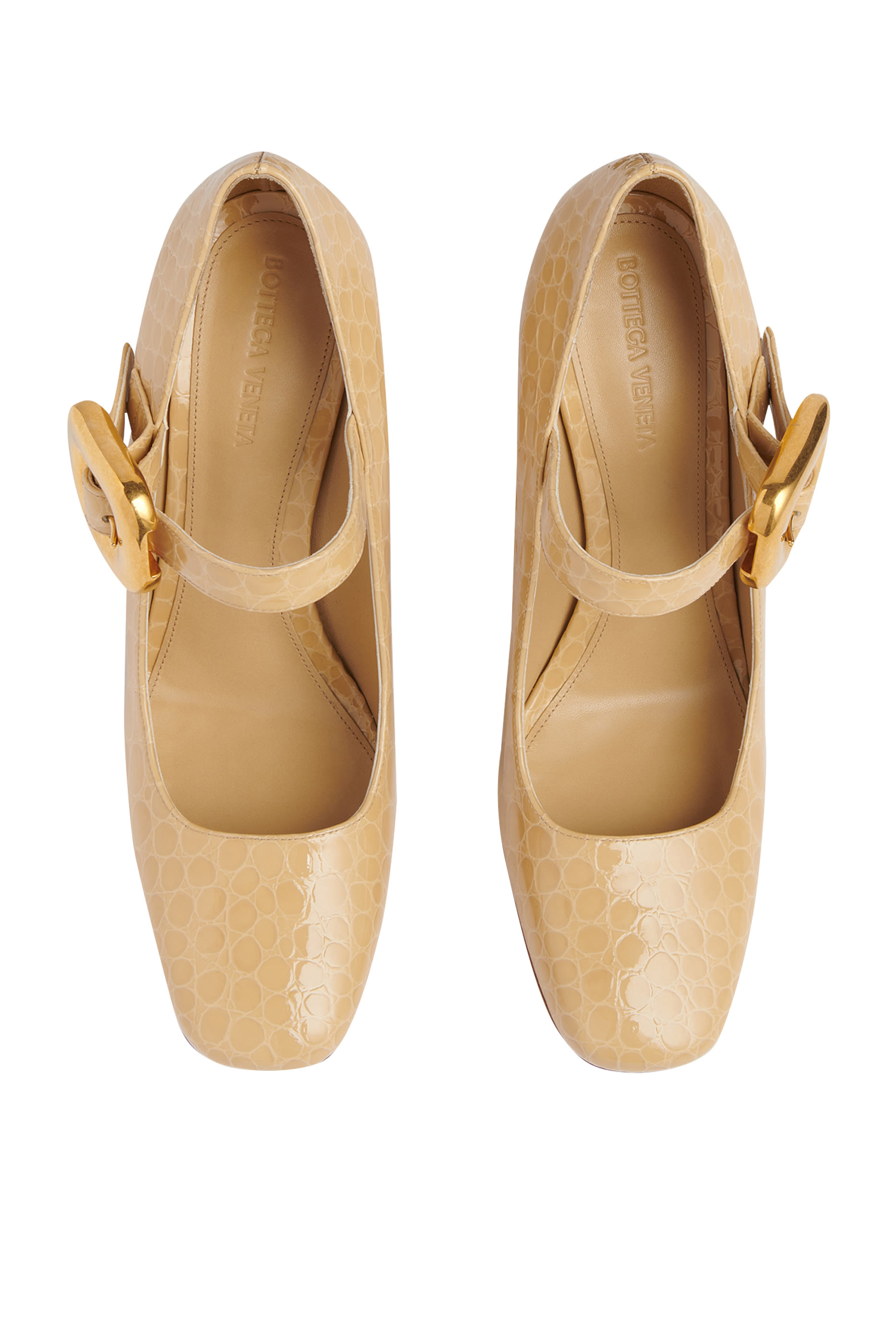 حذاء كلاسيكي ماري جين بكعب مقاس 90 مم جلد بنقشة جلد التمساح