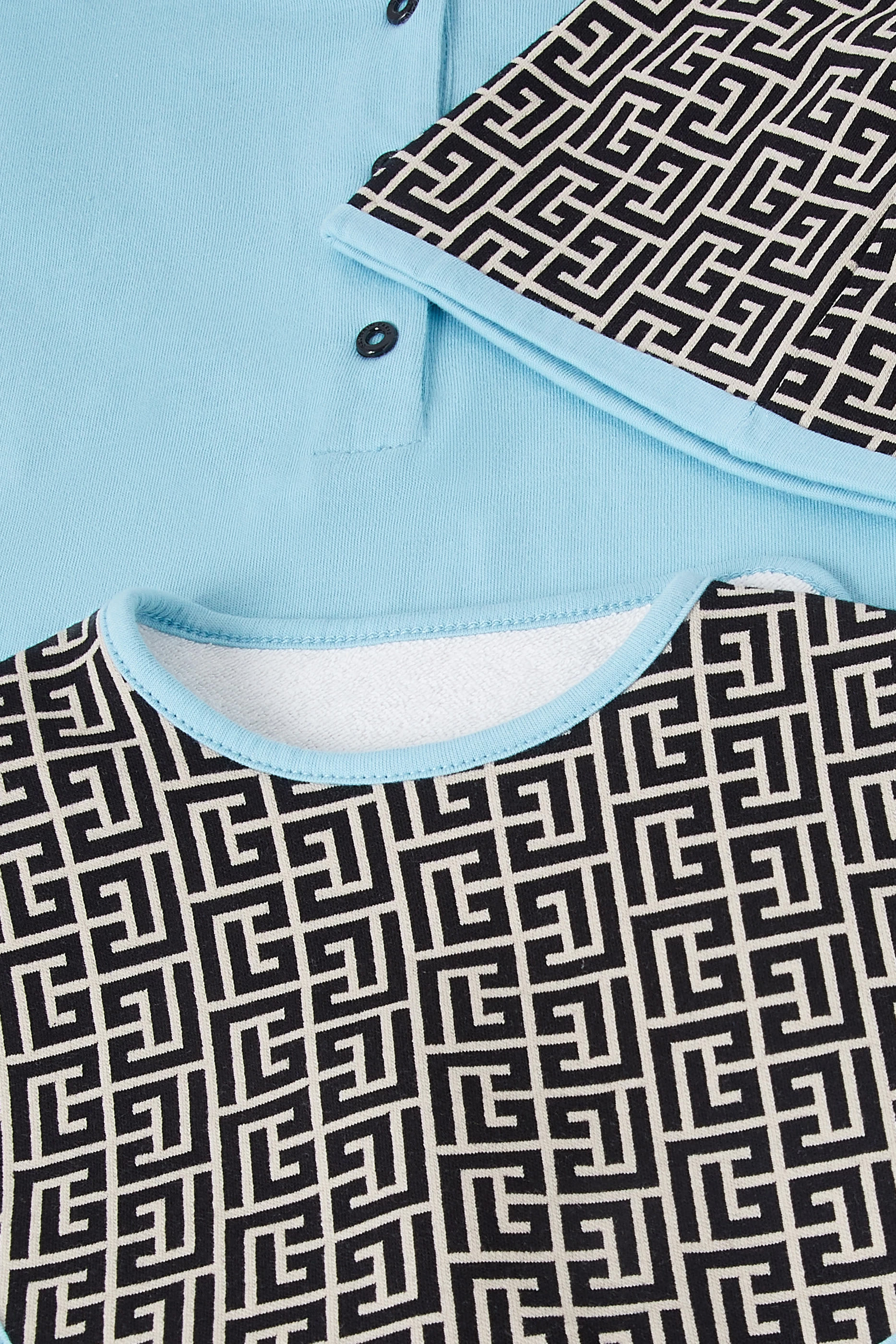 طقم جمبسوت وقبعة ومريلة قطن للأطفال