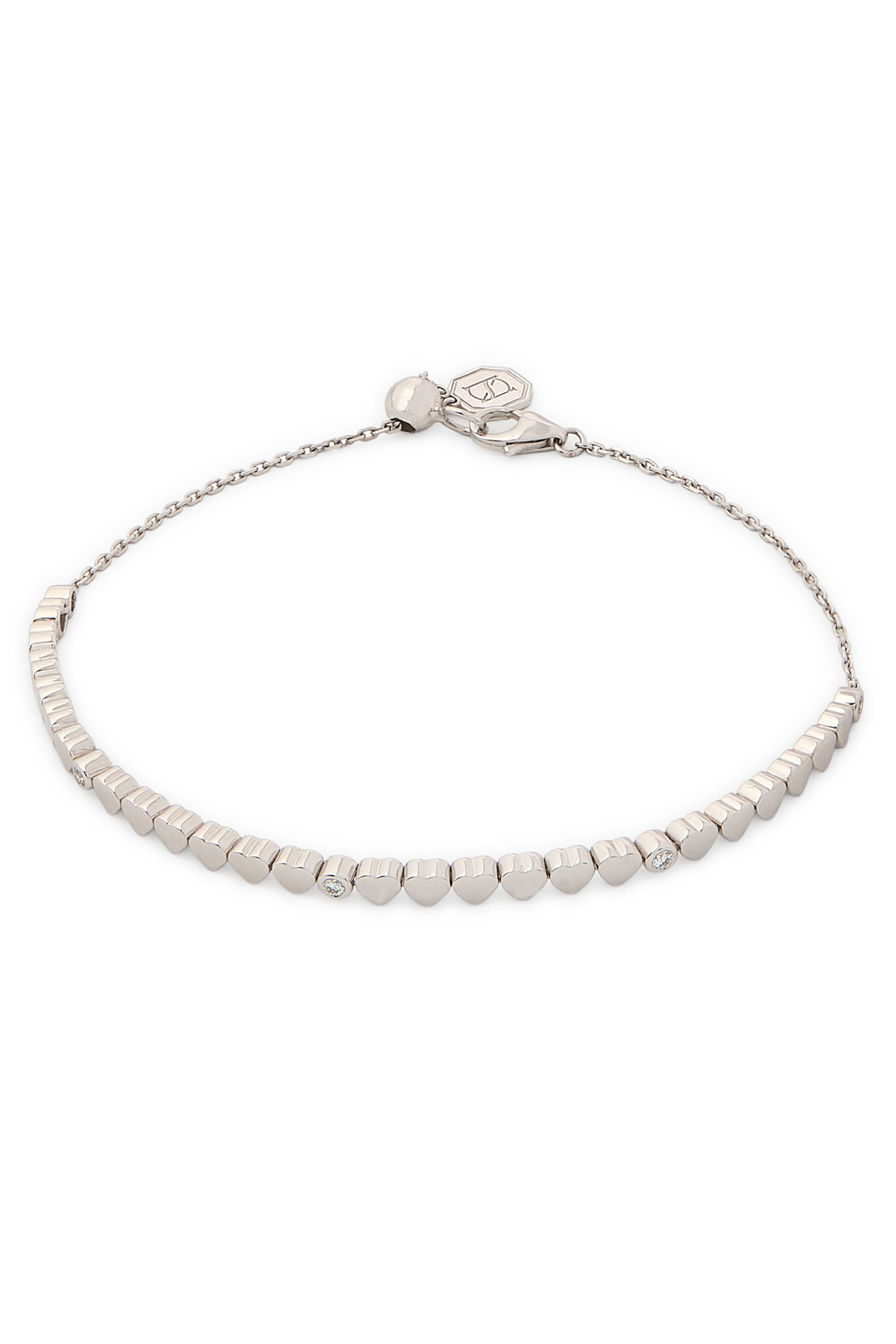 سوار ليت مرصع بالماس، ذهب أبيض عيار 18