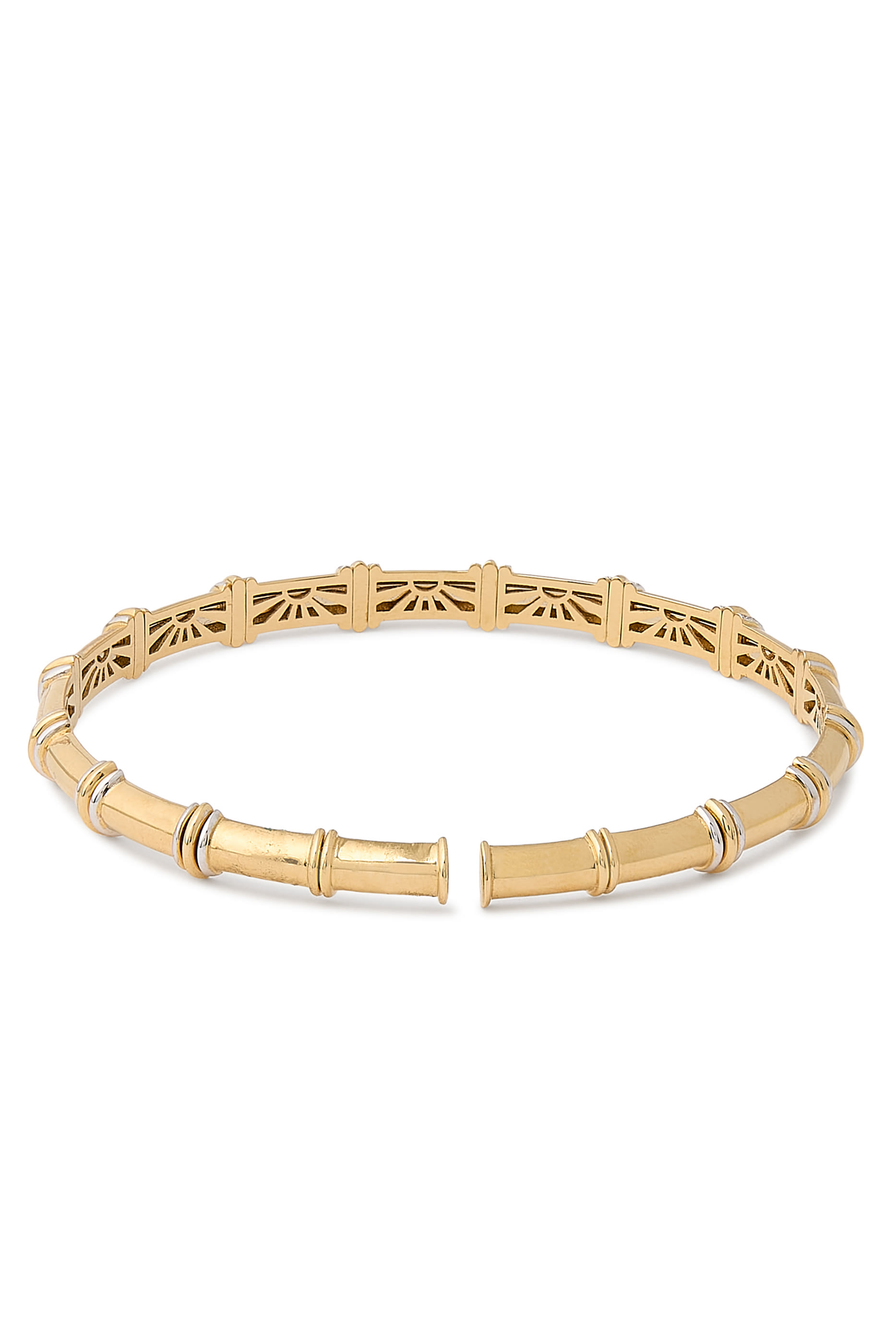 سوار صغير مرصع بماس، ذهب أصفر عيار 18