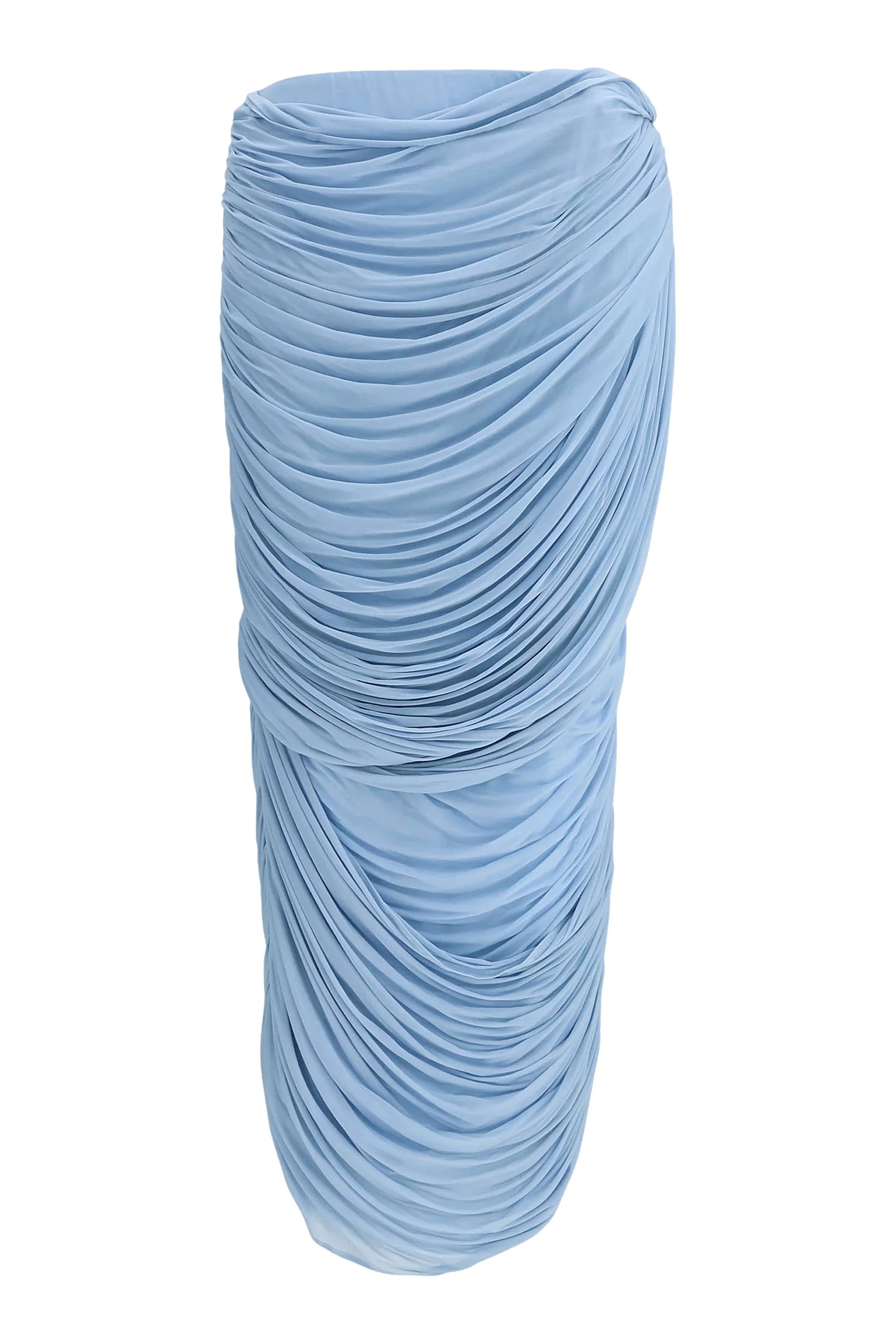 تنورة متوسطة الطول بتفاصيل درابيه