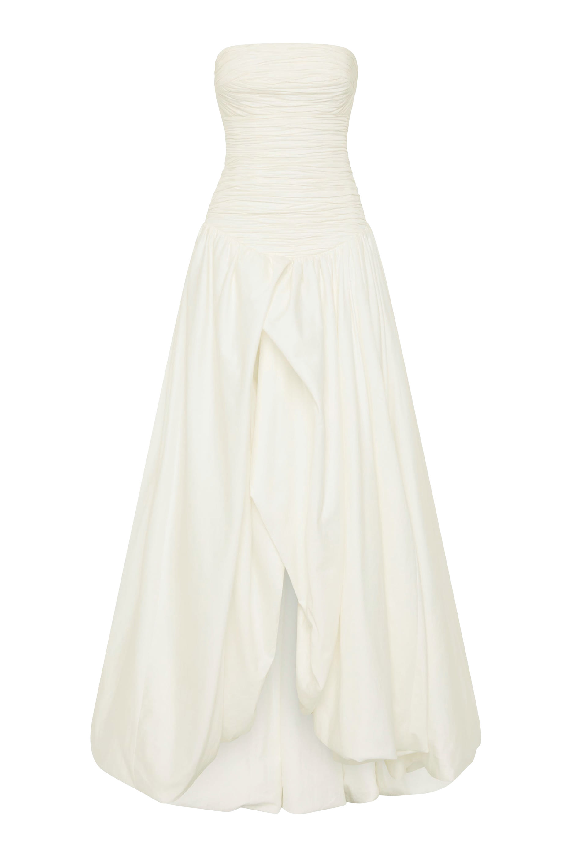 فستان فيوليت طويل بحافة منفوخة