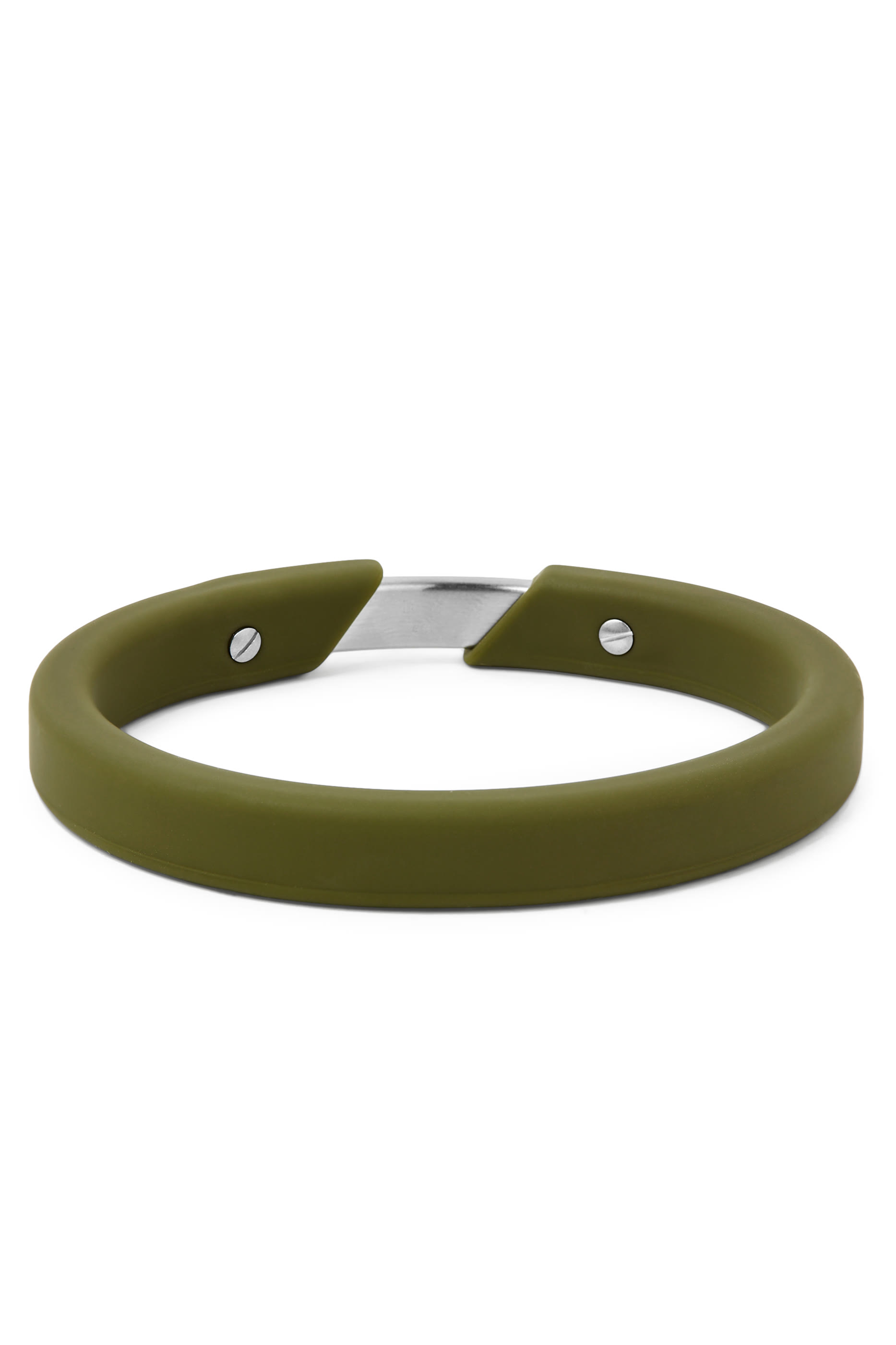 سوار مزين بشعار الماركة، سيليكون وفضة إسترلينية