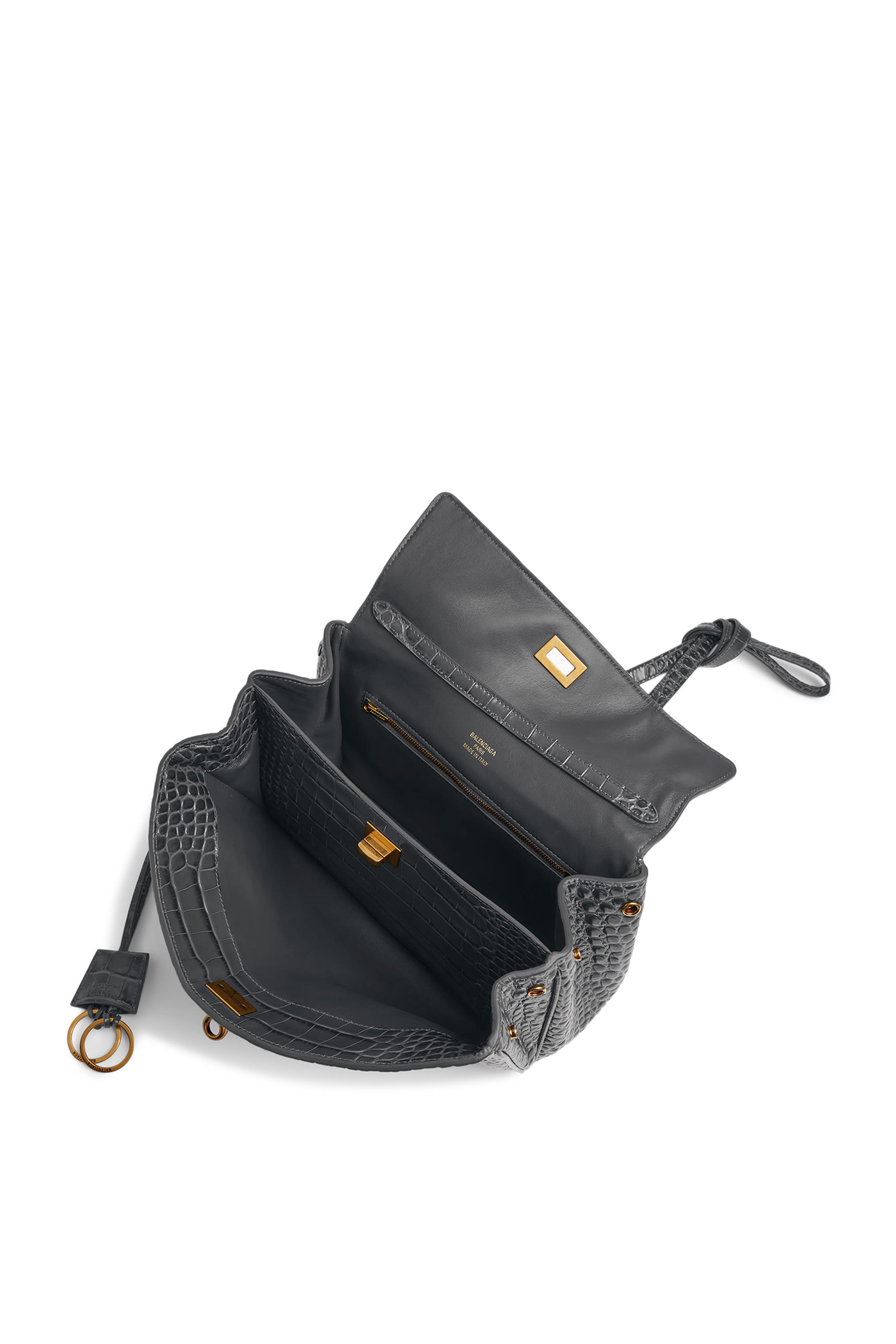 حقيبة يد روديو صغيرة بنقشة جلد التمساح