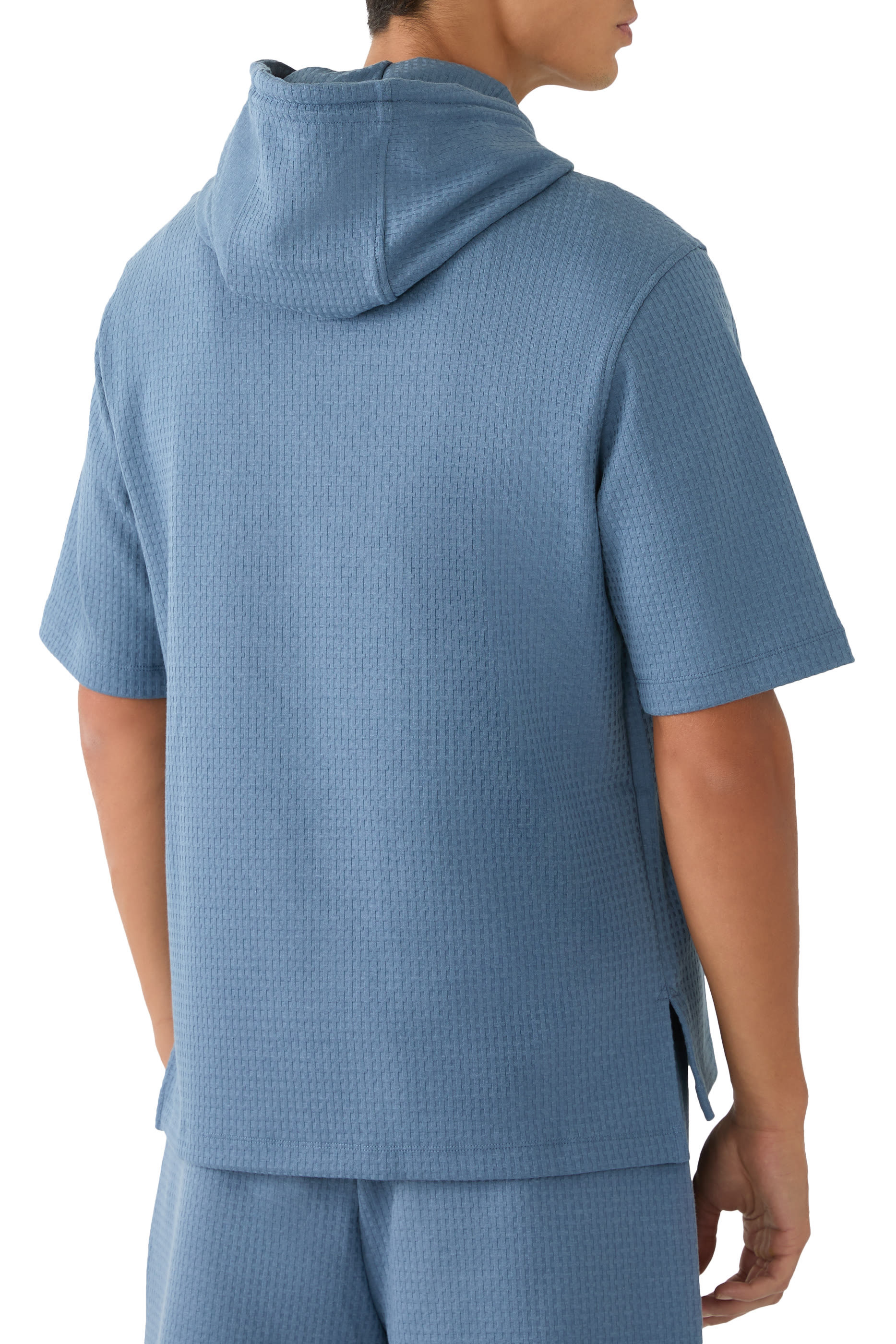 سويت شيرت بقصة فضفاضة وغطاء رأس جيرسيه