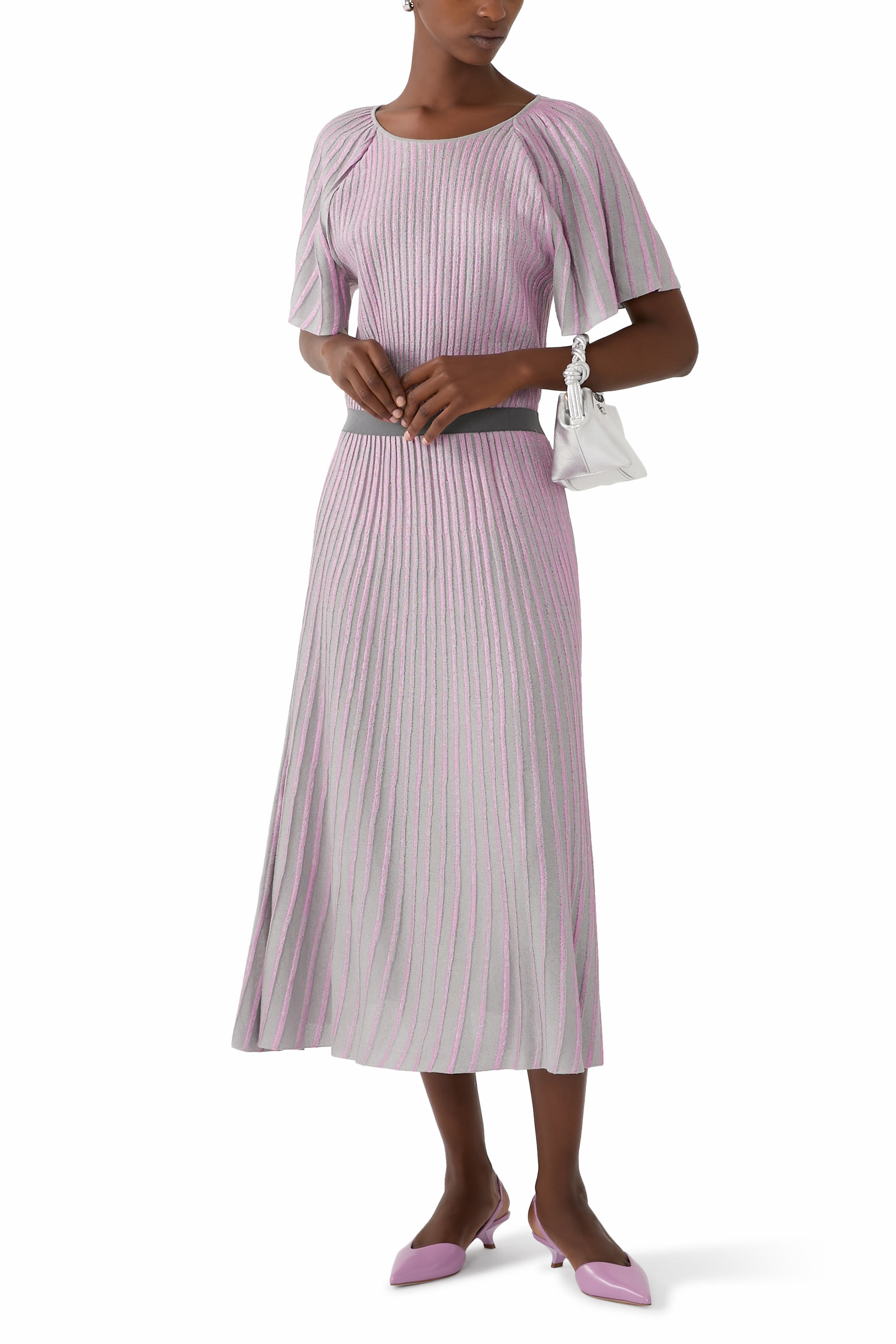 فستان مخطط طويل