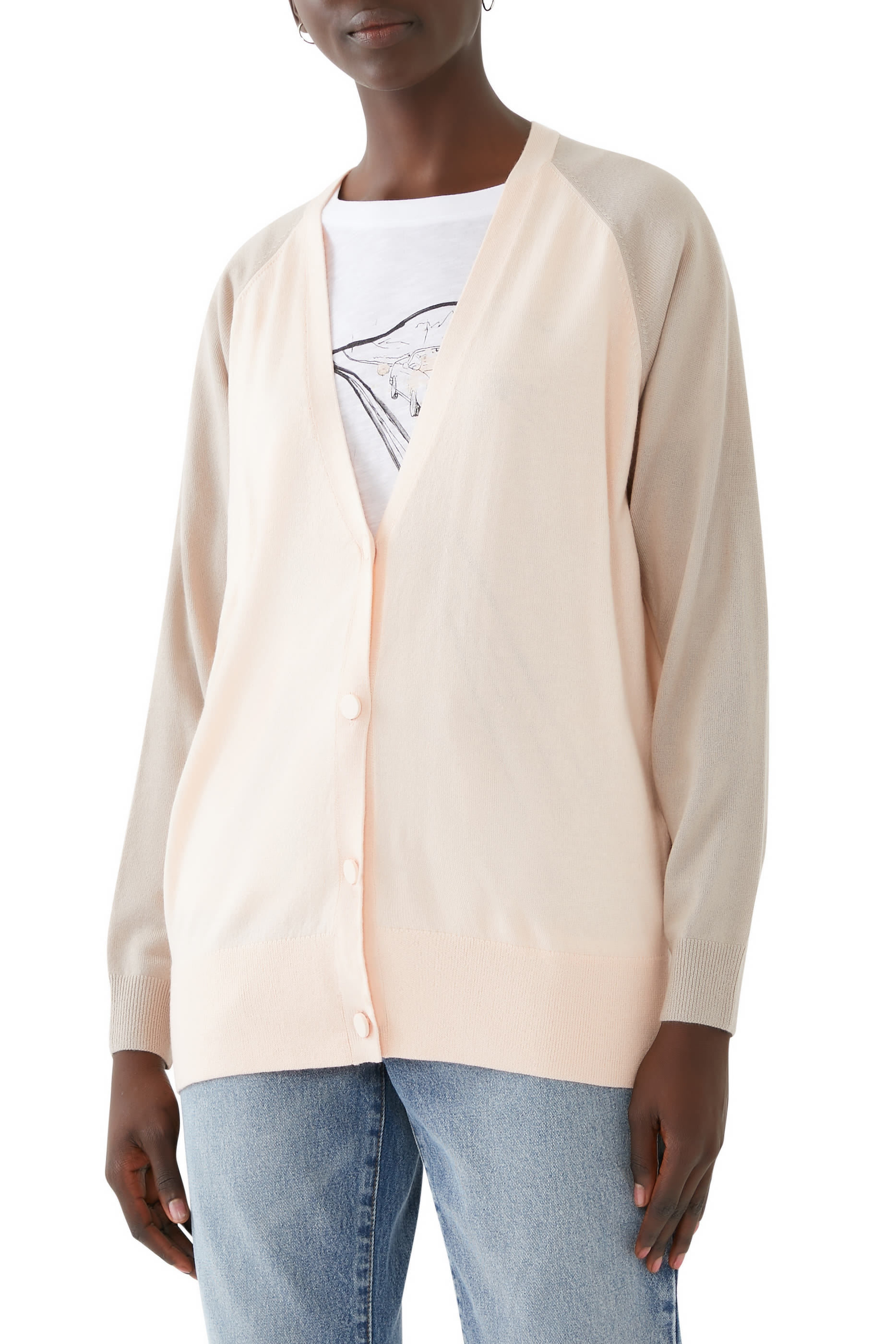 كارديجان منسوج بلونين