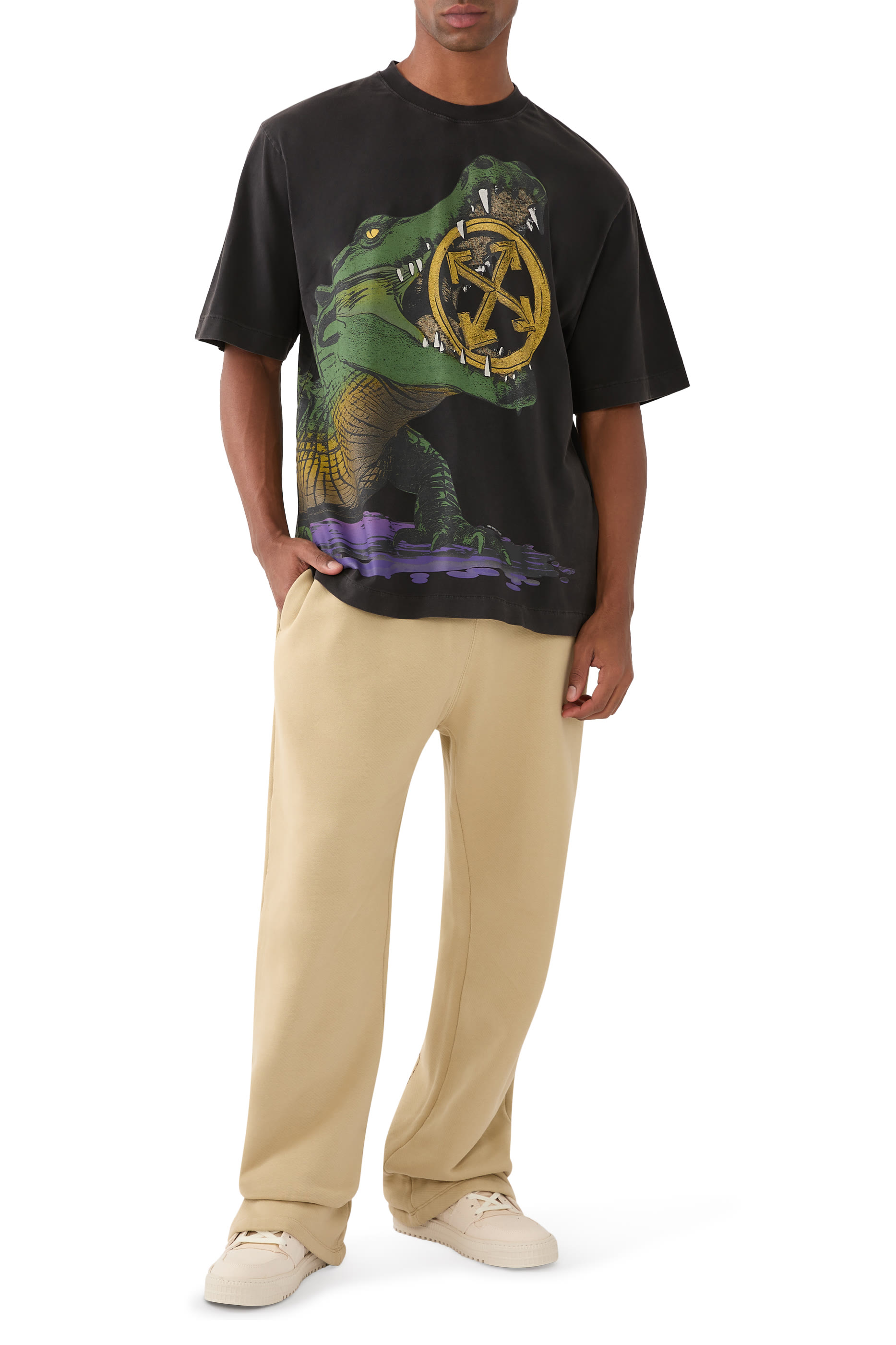 تيشيرت سكيت بطبعة تمساح