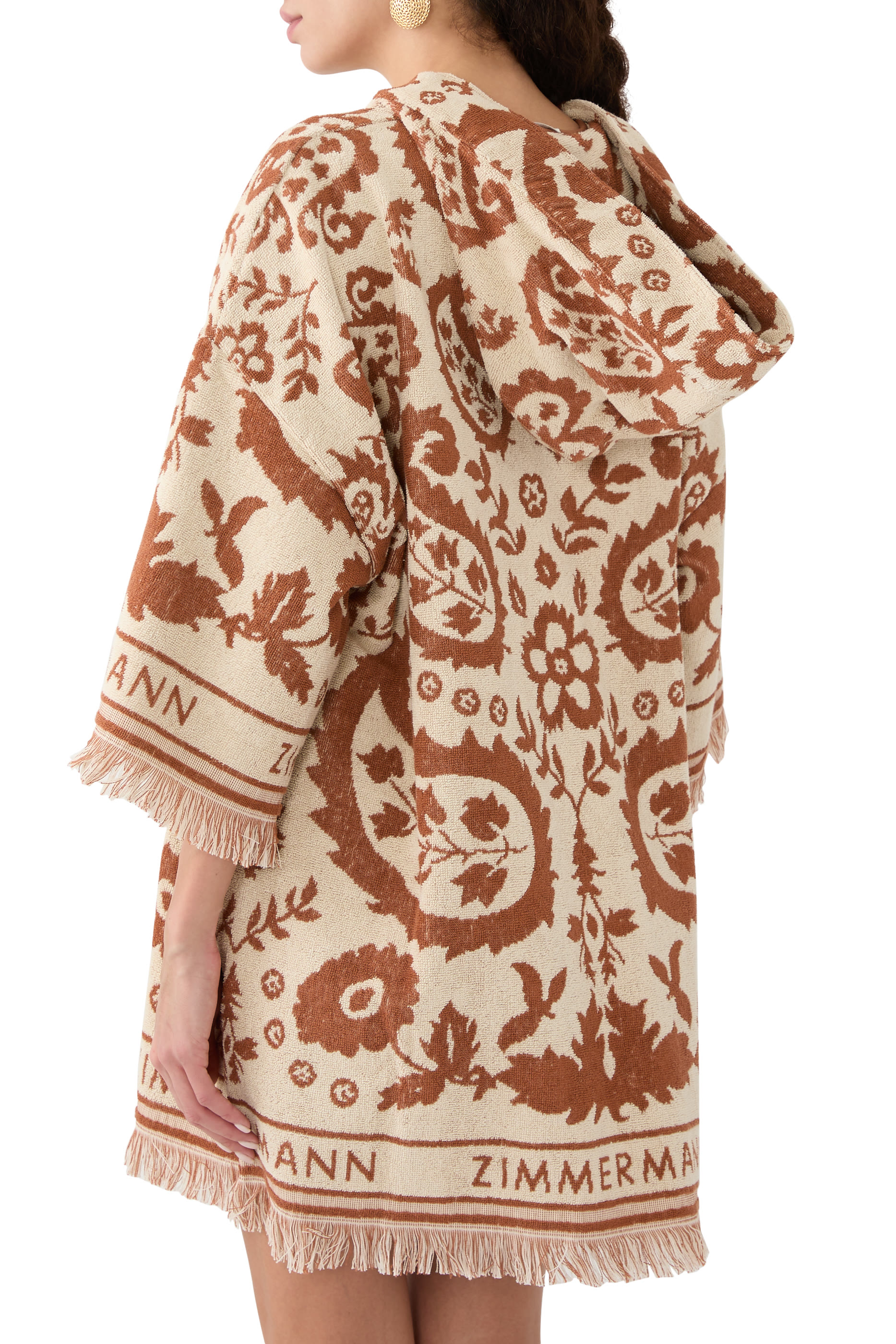 فستان ويلي بغطاء للرأس قطن مناشف