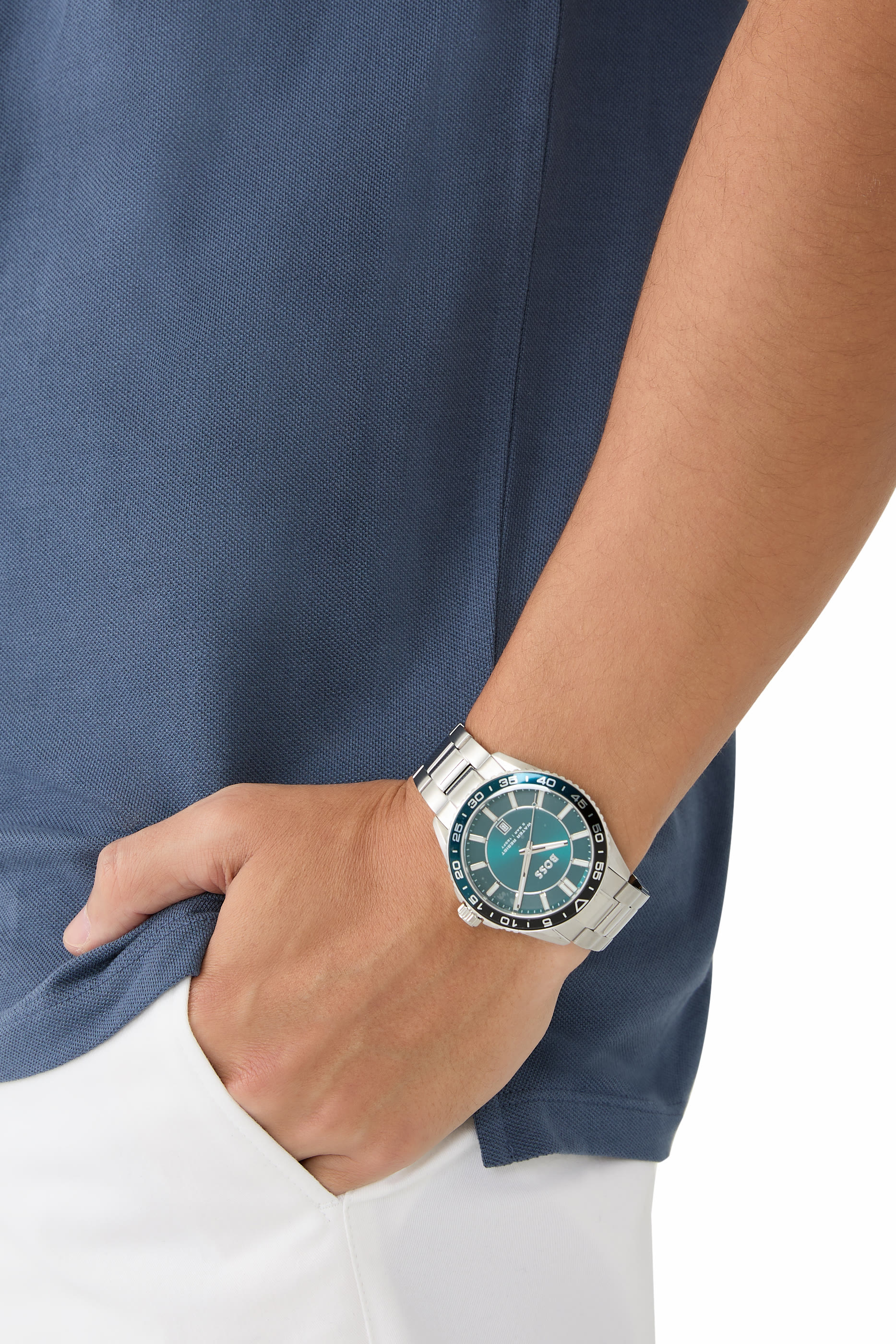 ساعة رانر بلون فضي