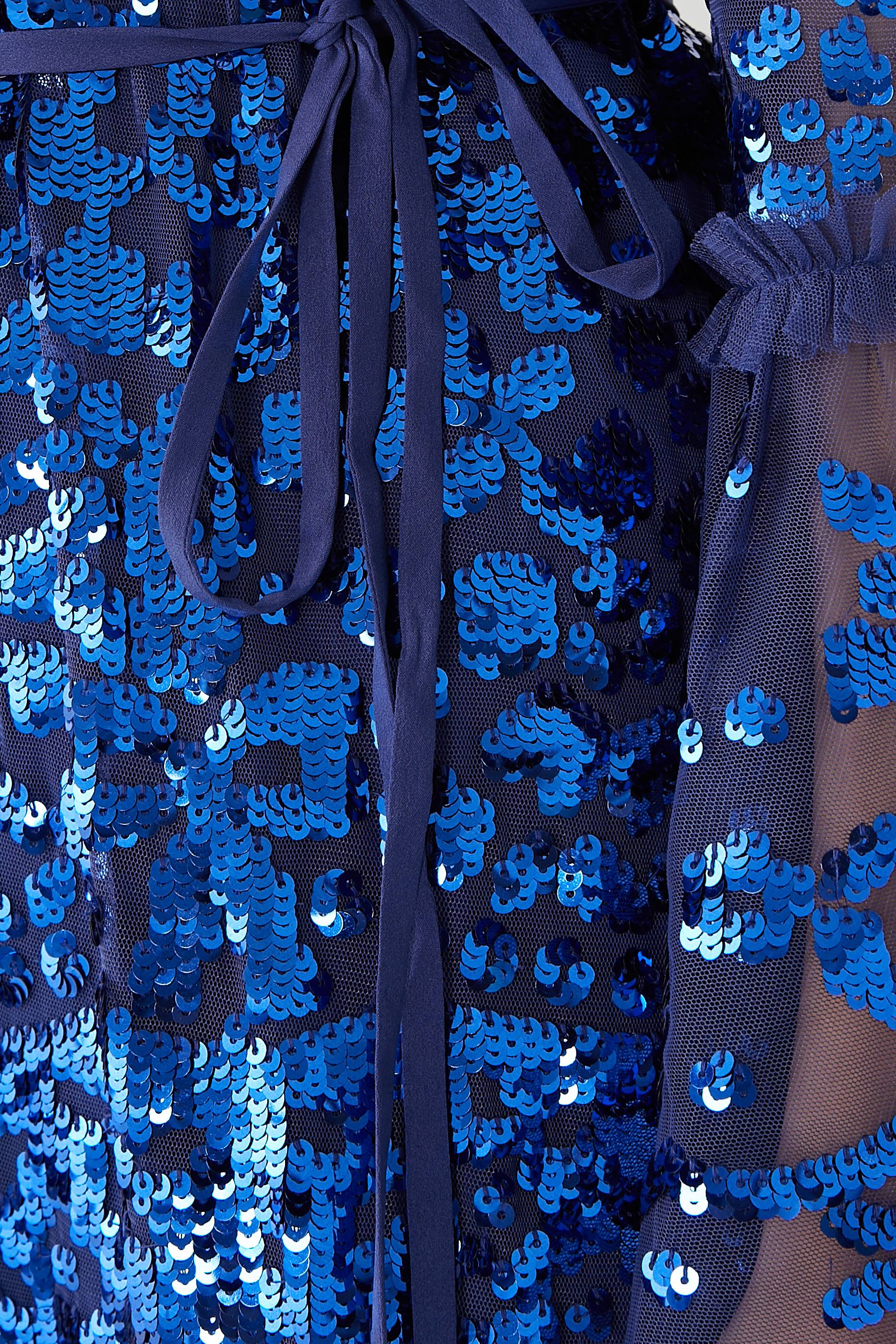 فستان سهرة آني متدرج بطول الكاحل بترتر