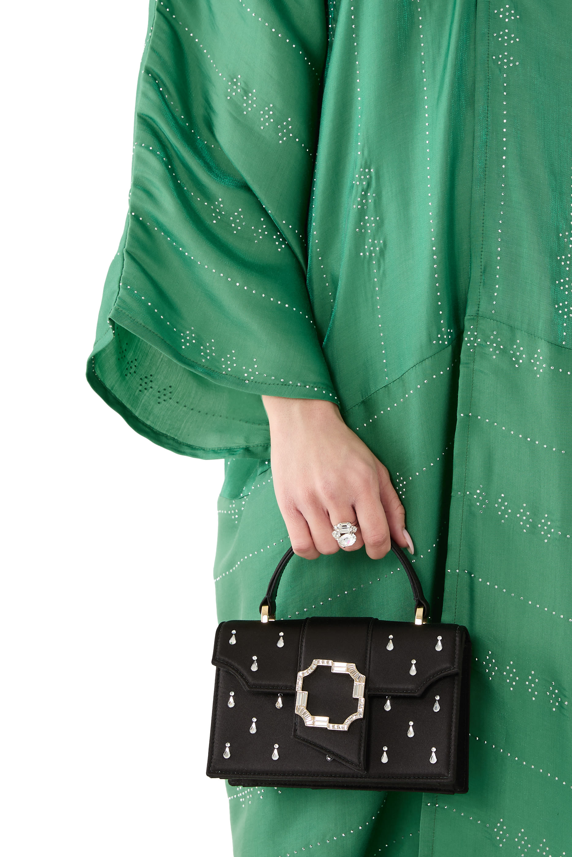 حقيبة يد أودري صغيرة مزينة بساتان